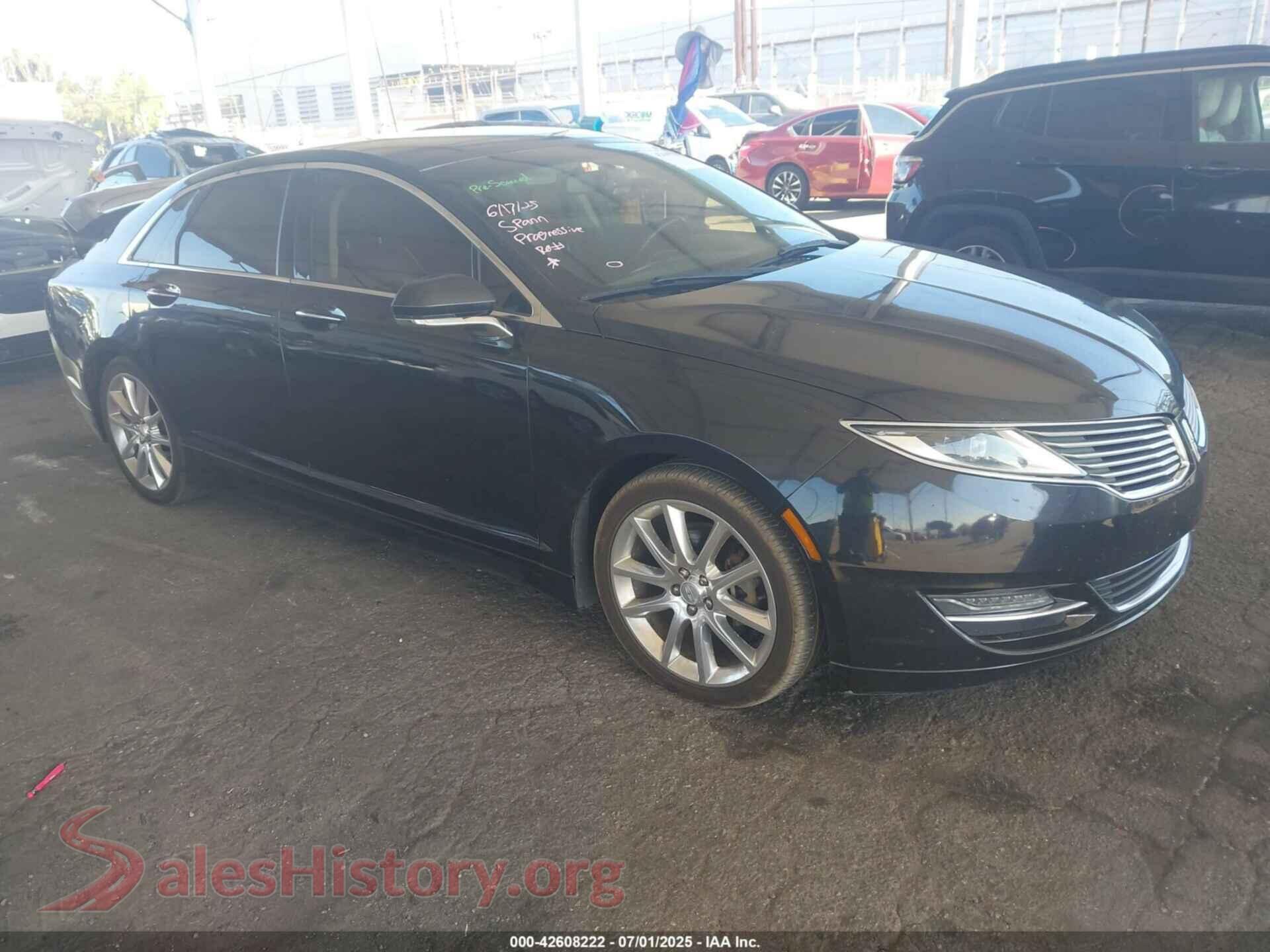 2015 LINCOLN MKZ HYBRID — VIN 3LN6L2LUXFR613405