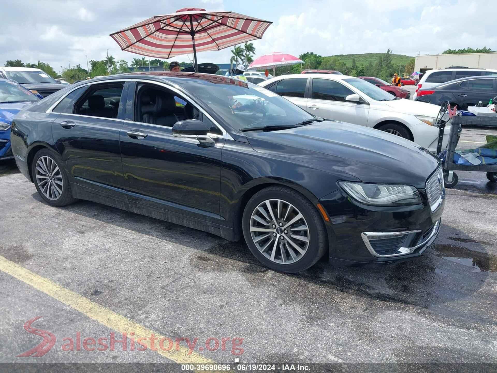 2019 LINCOLN MKZ — VIN 3LN6L5C92KR604253