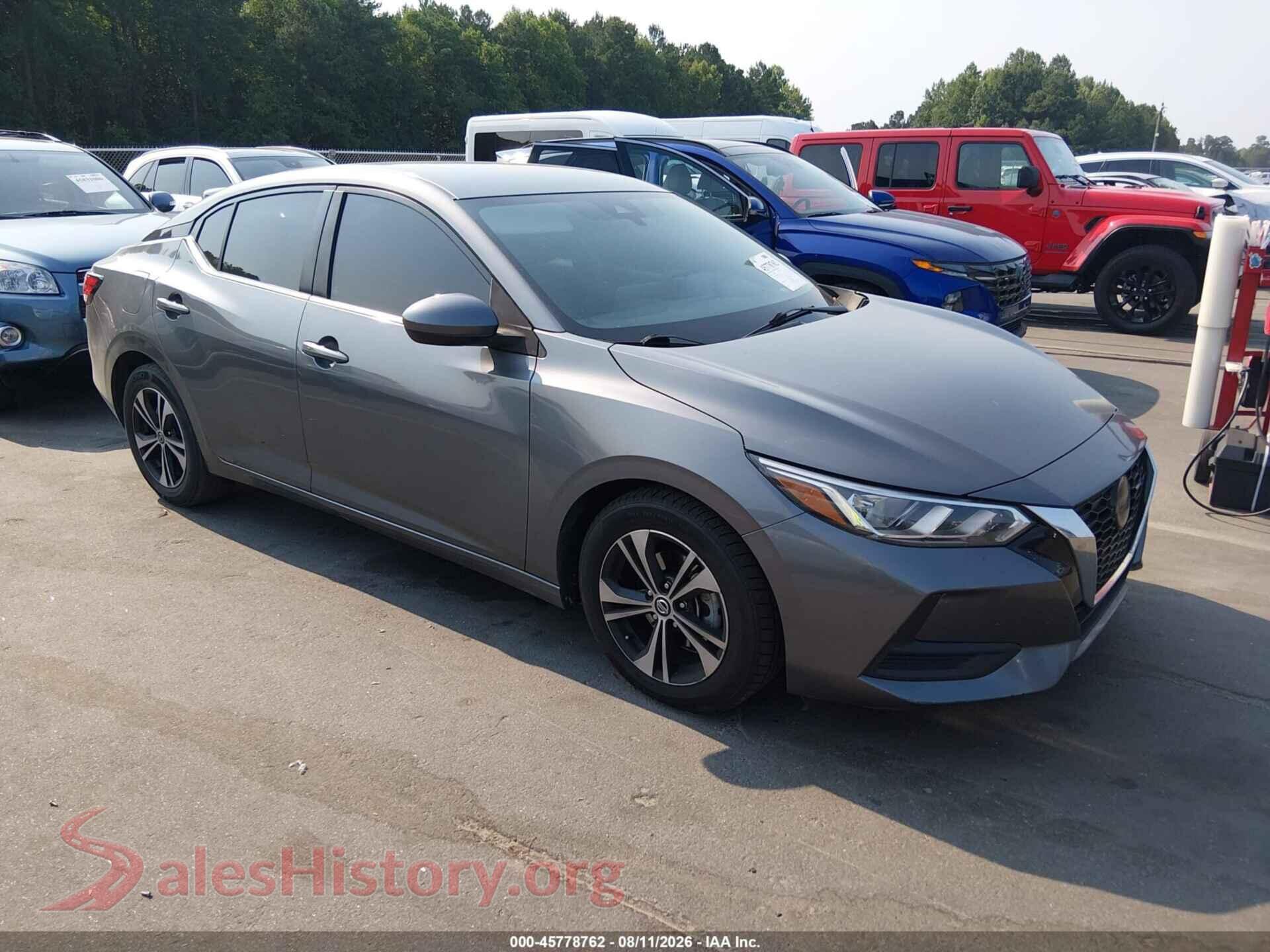 2021 NISSAN SENTRA — VIN 3N1AB8CV0MY250647
