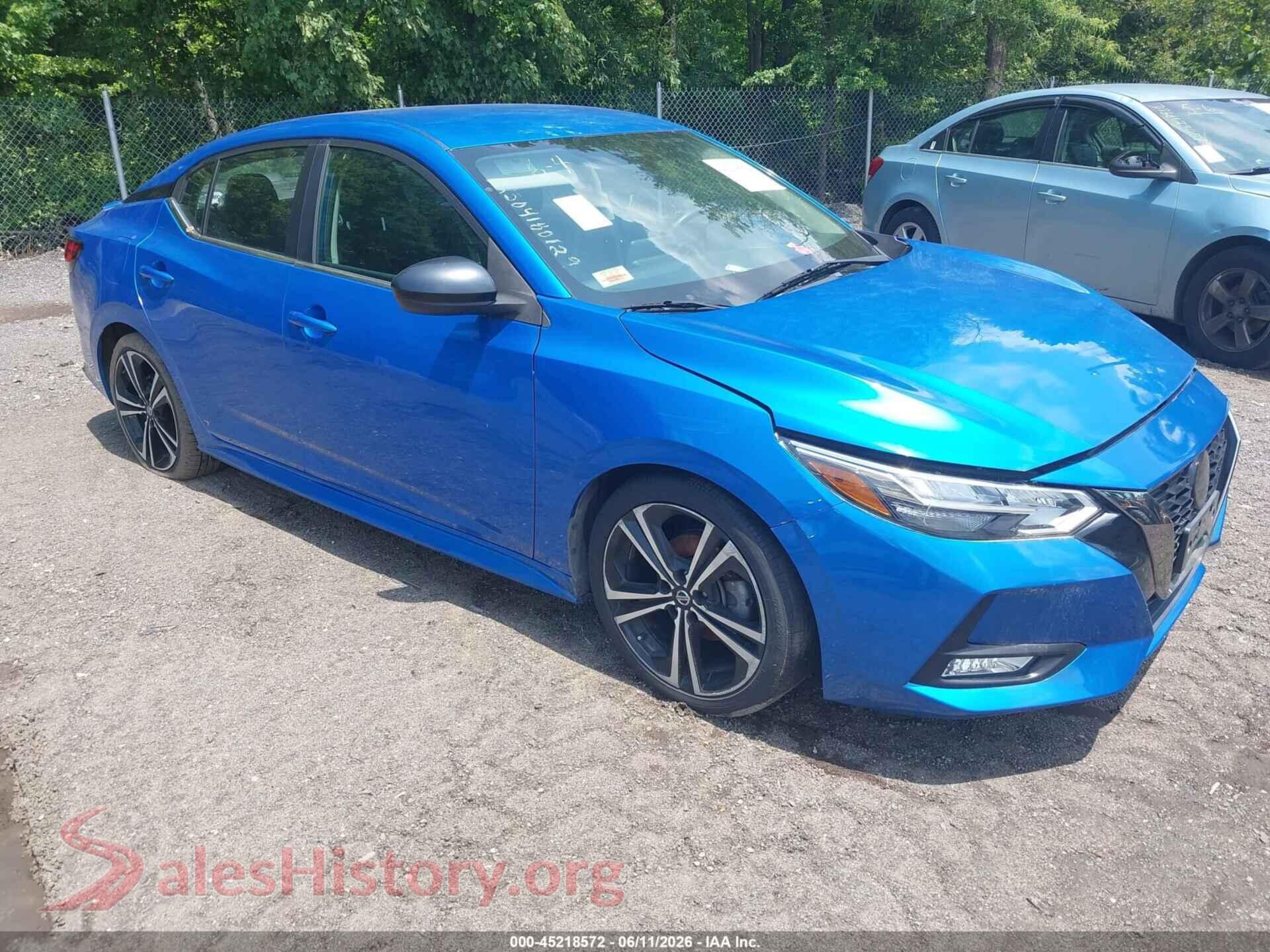 2021 NISSAN SENTRA — VIN 3N1AB8DV5MY207677