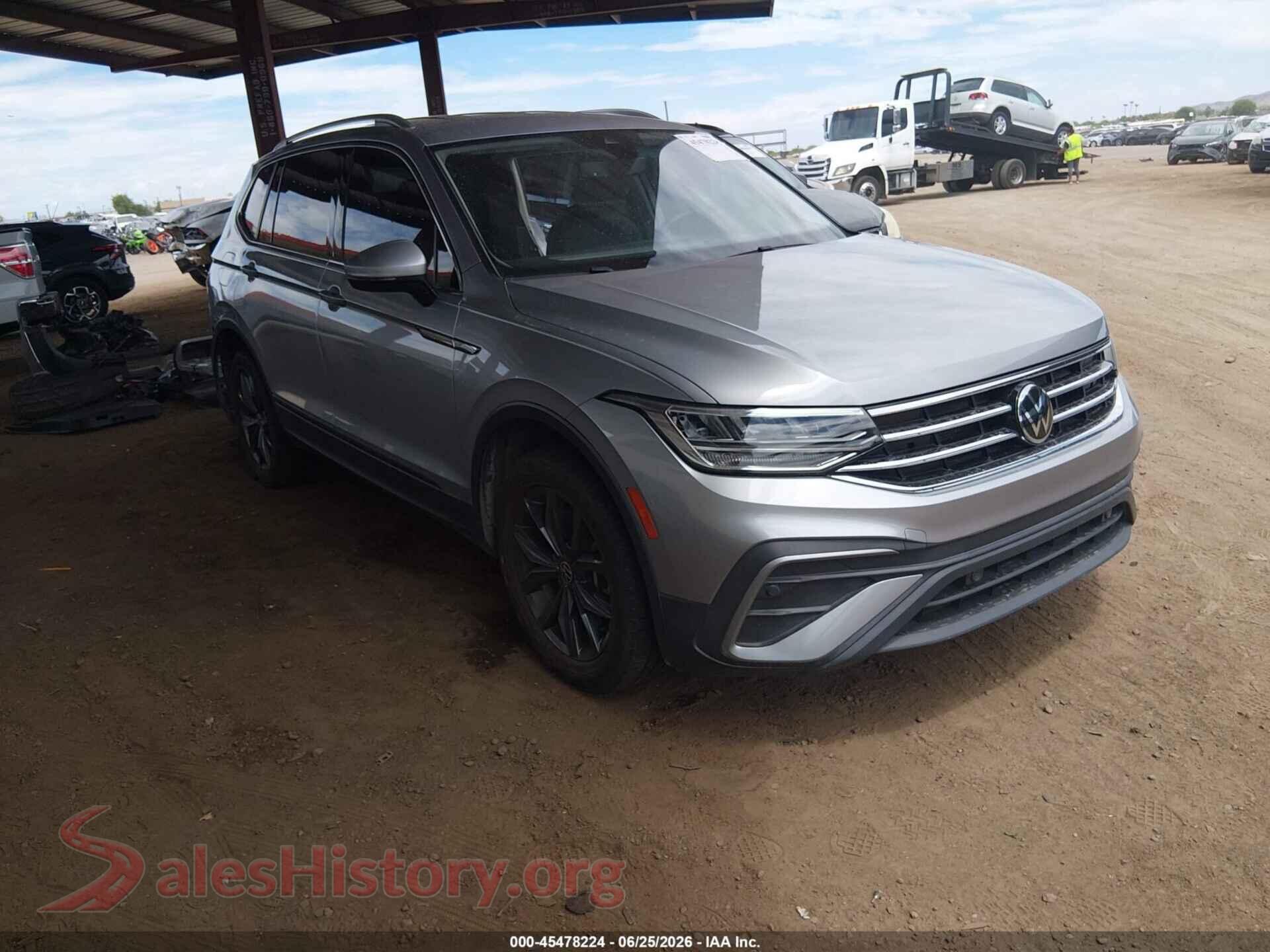 2022 VOLKSWAGEN TIGUAN — VIN 3VV3B7AX1NM103087