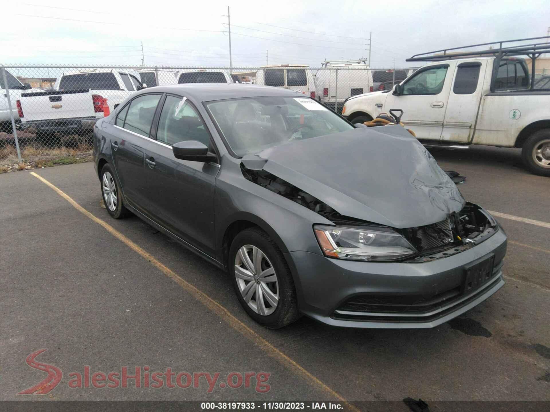 2017 VOLKSWAGEN JETTA — VIN 3VW167AJ5HM381160