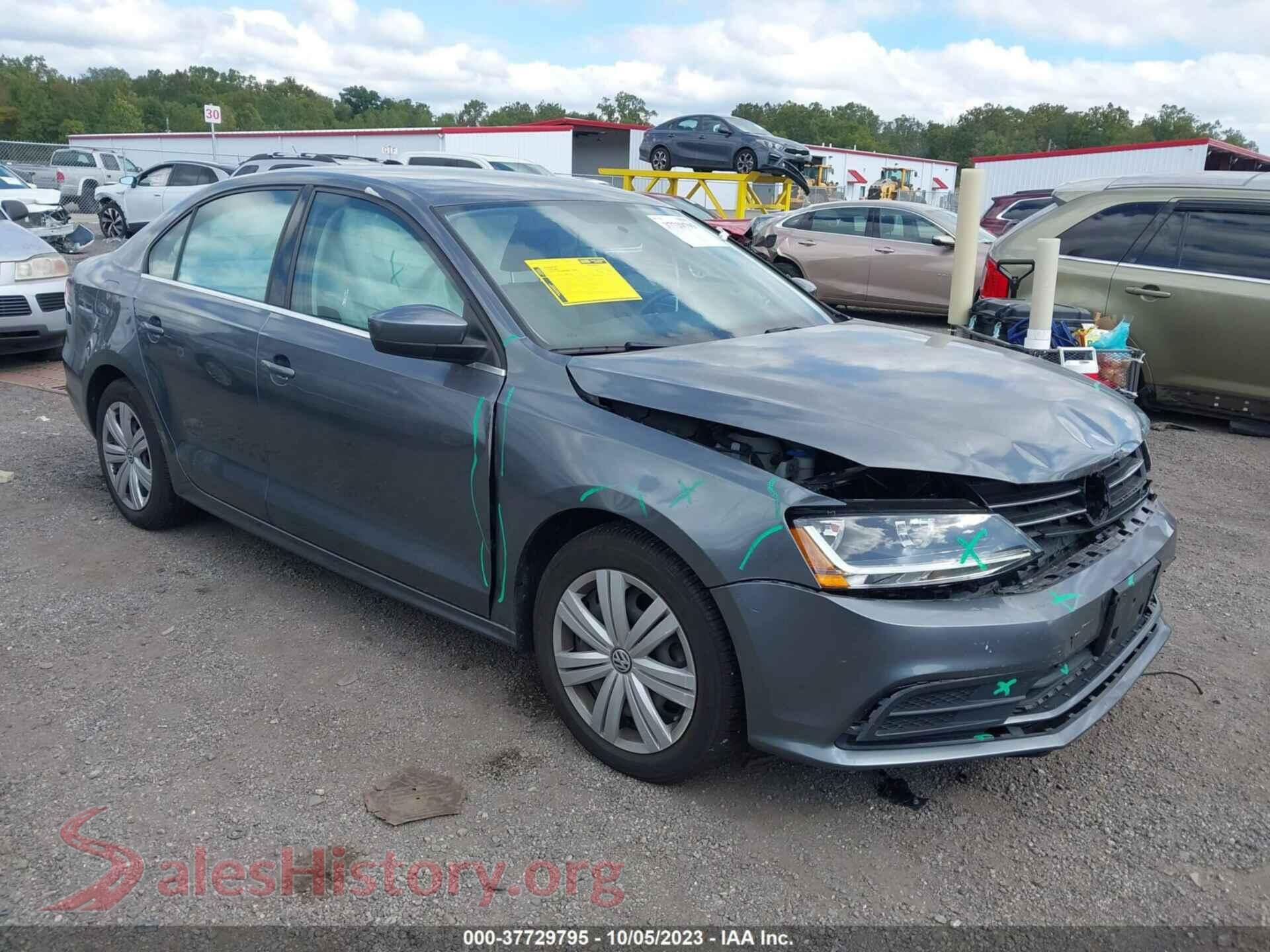 2017 VOLKSWAGEN JETTA — VIN 3VW167AJ6HM343730