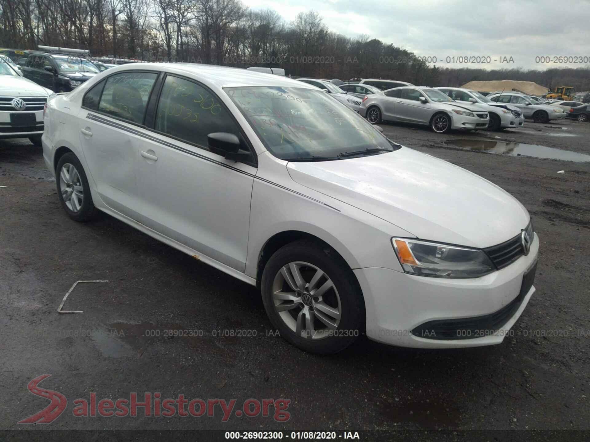 2011 VOLKSWAGEN JETTA — VIN 3VW1K7AJ8BM305564