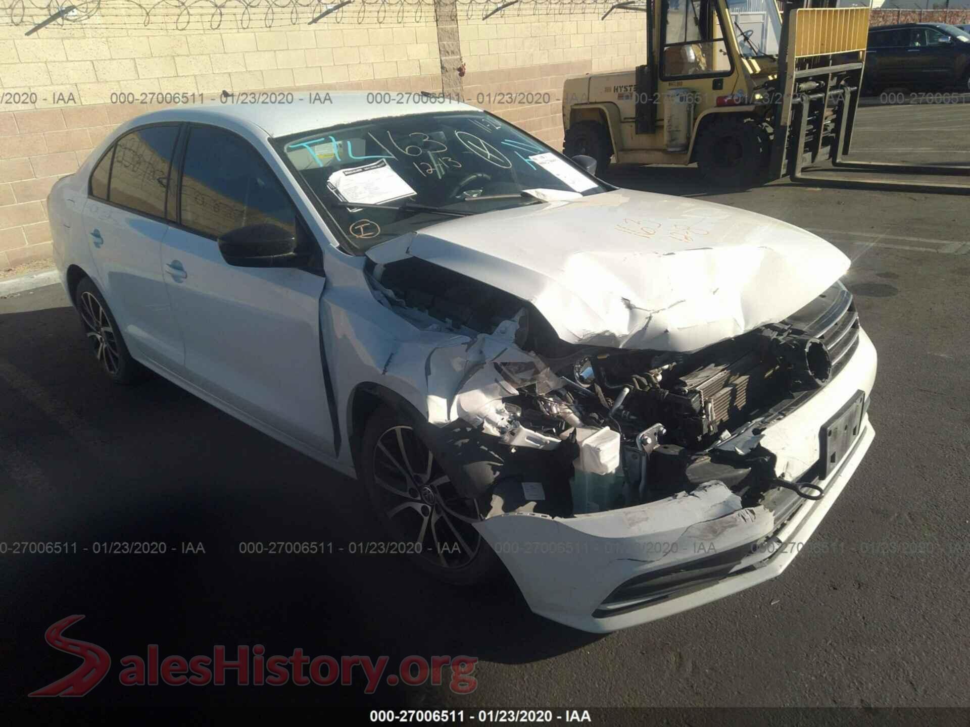 2016 VOLKSWAGEN JETTA — VIN 3VW267AJ2GM308332