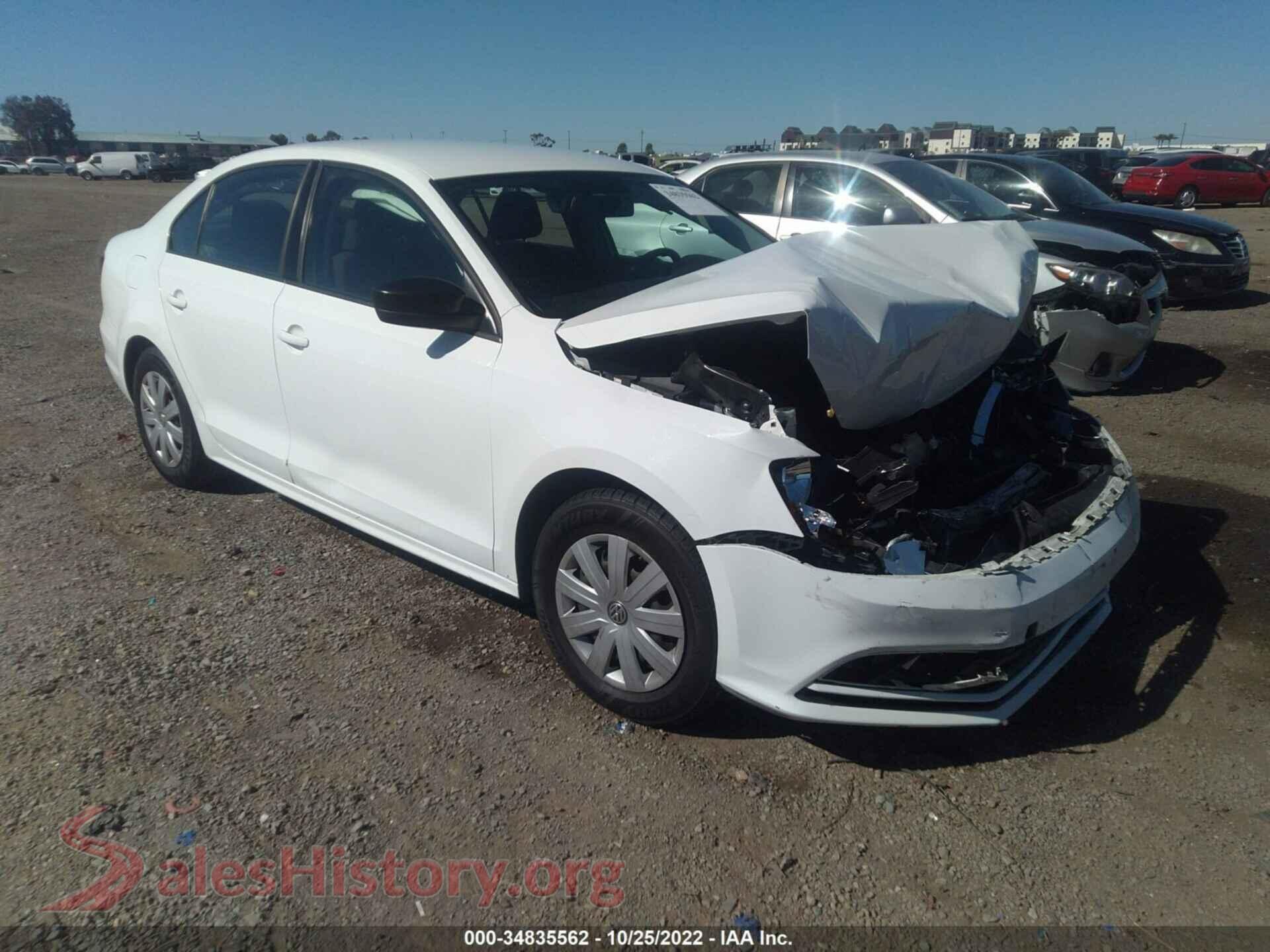 2016 VOLKSWAGEN JETTA SEDAN — VIN 3VW267AJ5GM245906