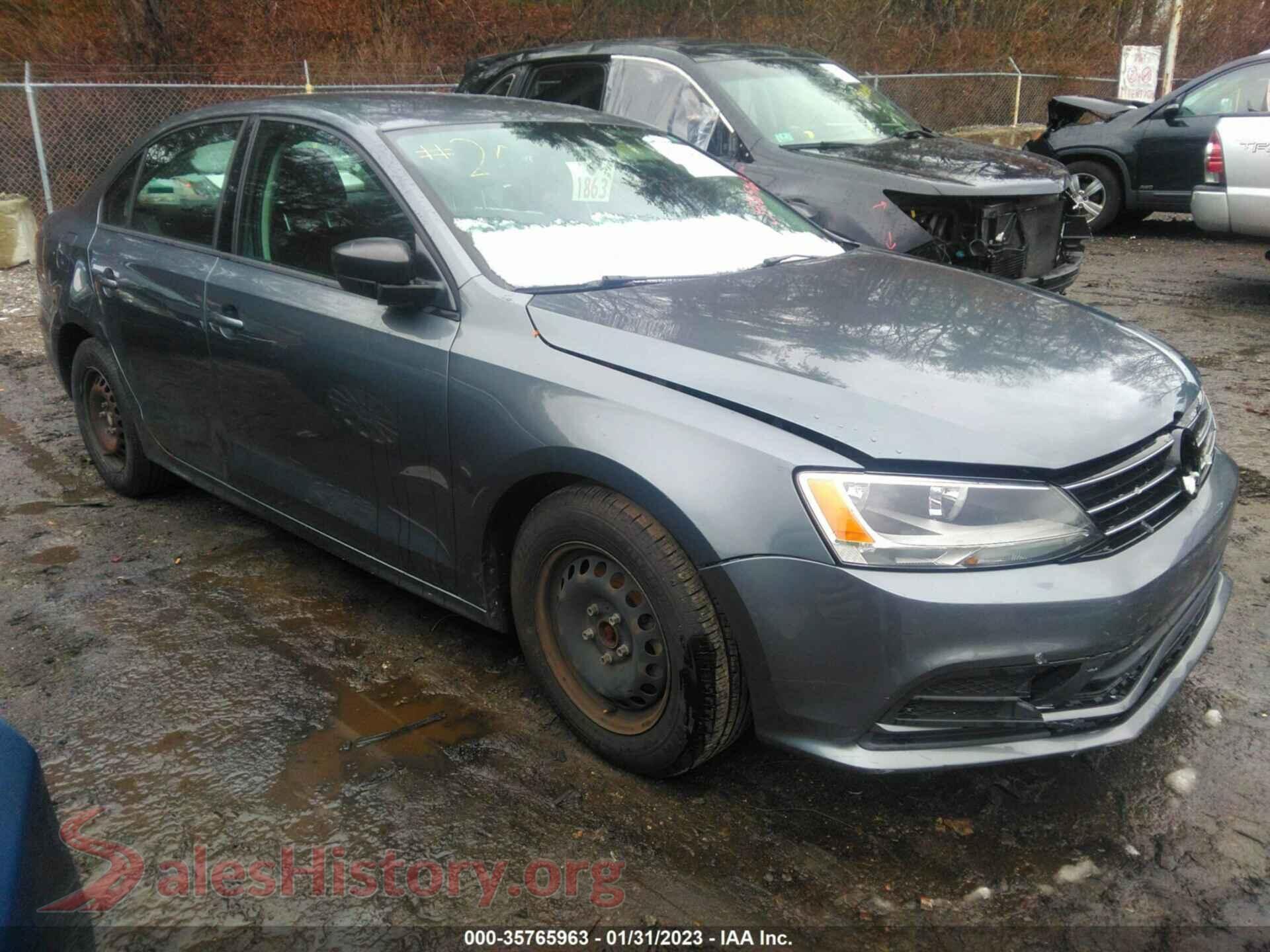 2016 VOLKSWAGEN JETTA SEDAN — VIN 3VW267AJ6GM401693