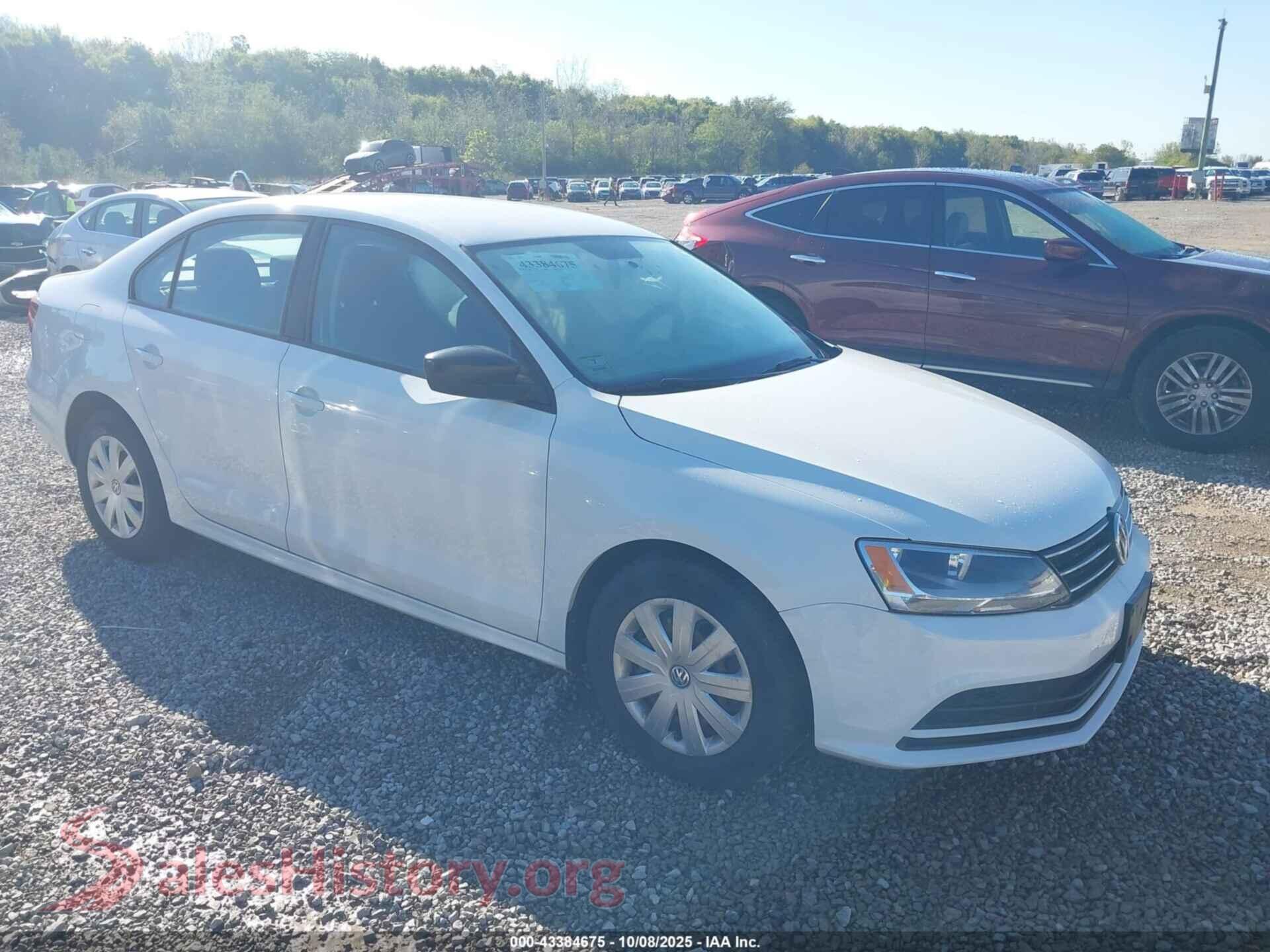2016 VOLKSWAGEN JETTA — VIN 3VW267AJ8GM384248