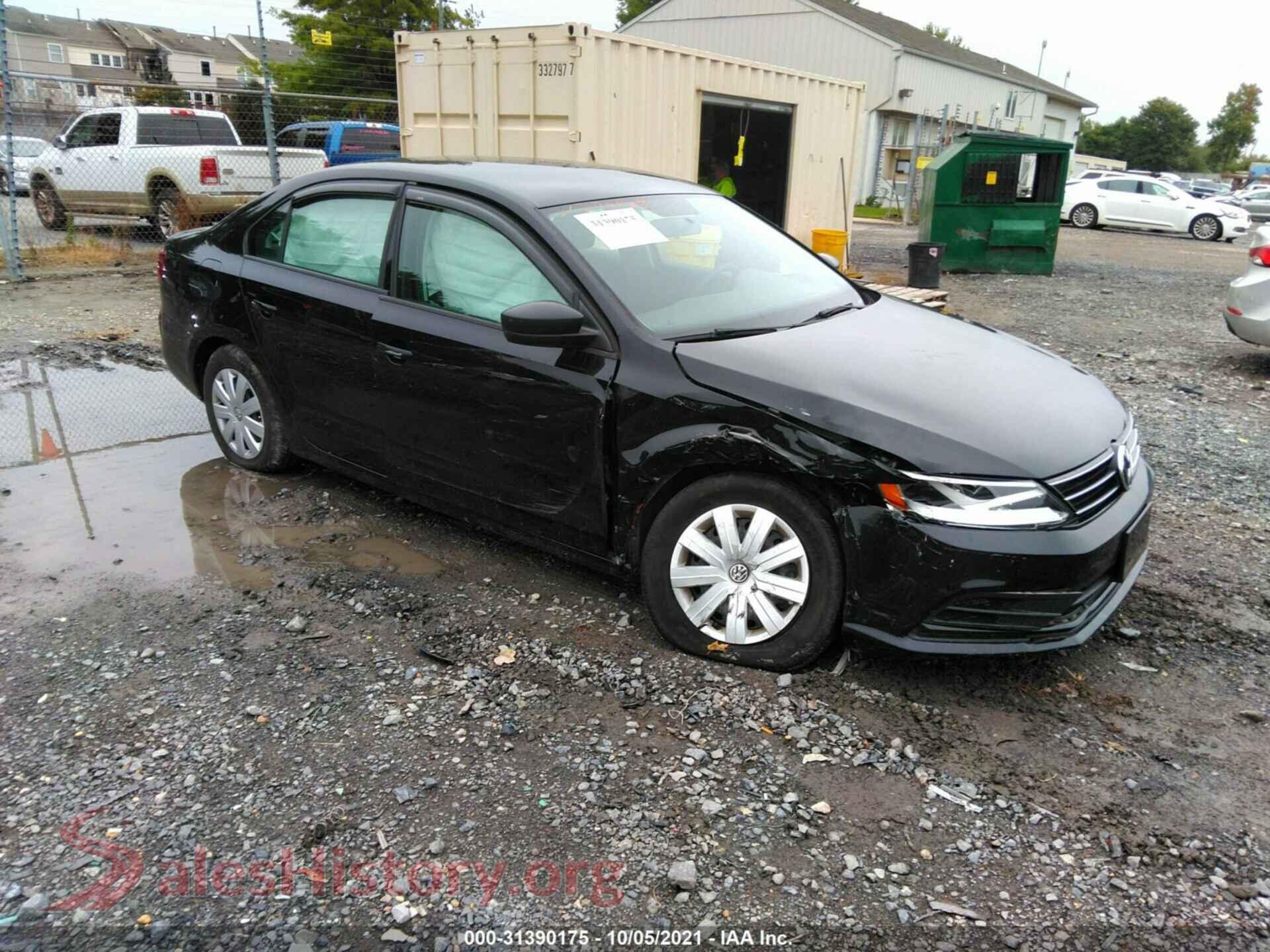 2016 VOLKSWAGEN JETTA SEDAN — VIN 3VW267AJXGM410641