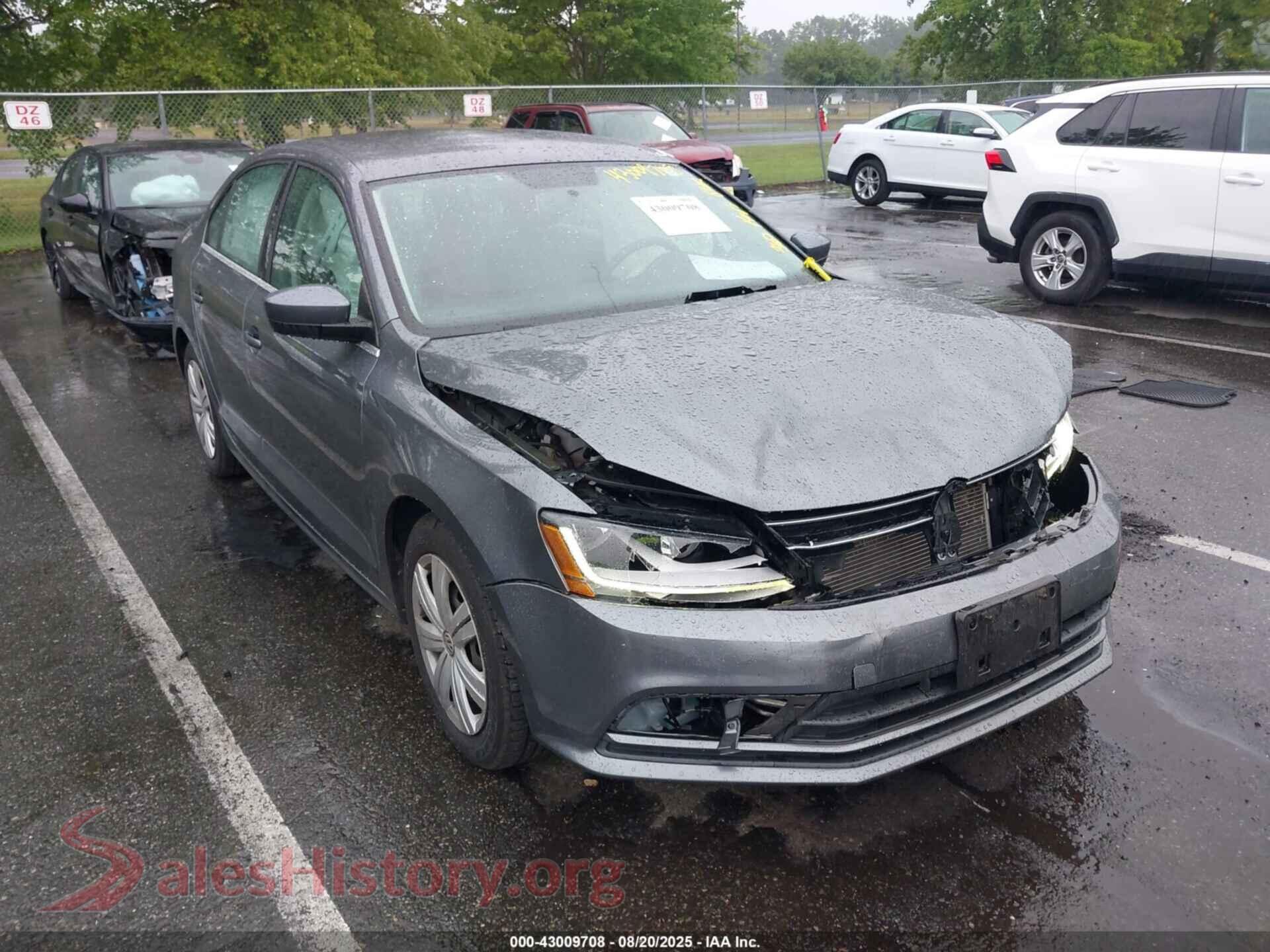 2017 VOLKSWAGEN JETTA — VIN 3VW2B7AJ0HM411634