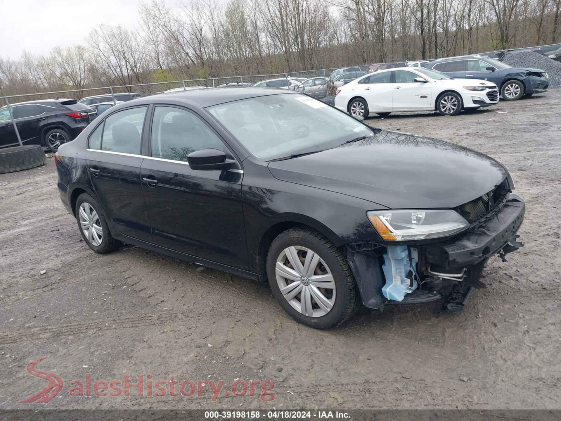 2017 VOLKSWAGEN JETTA — VIN 3VW2B7AJ3HM256593