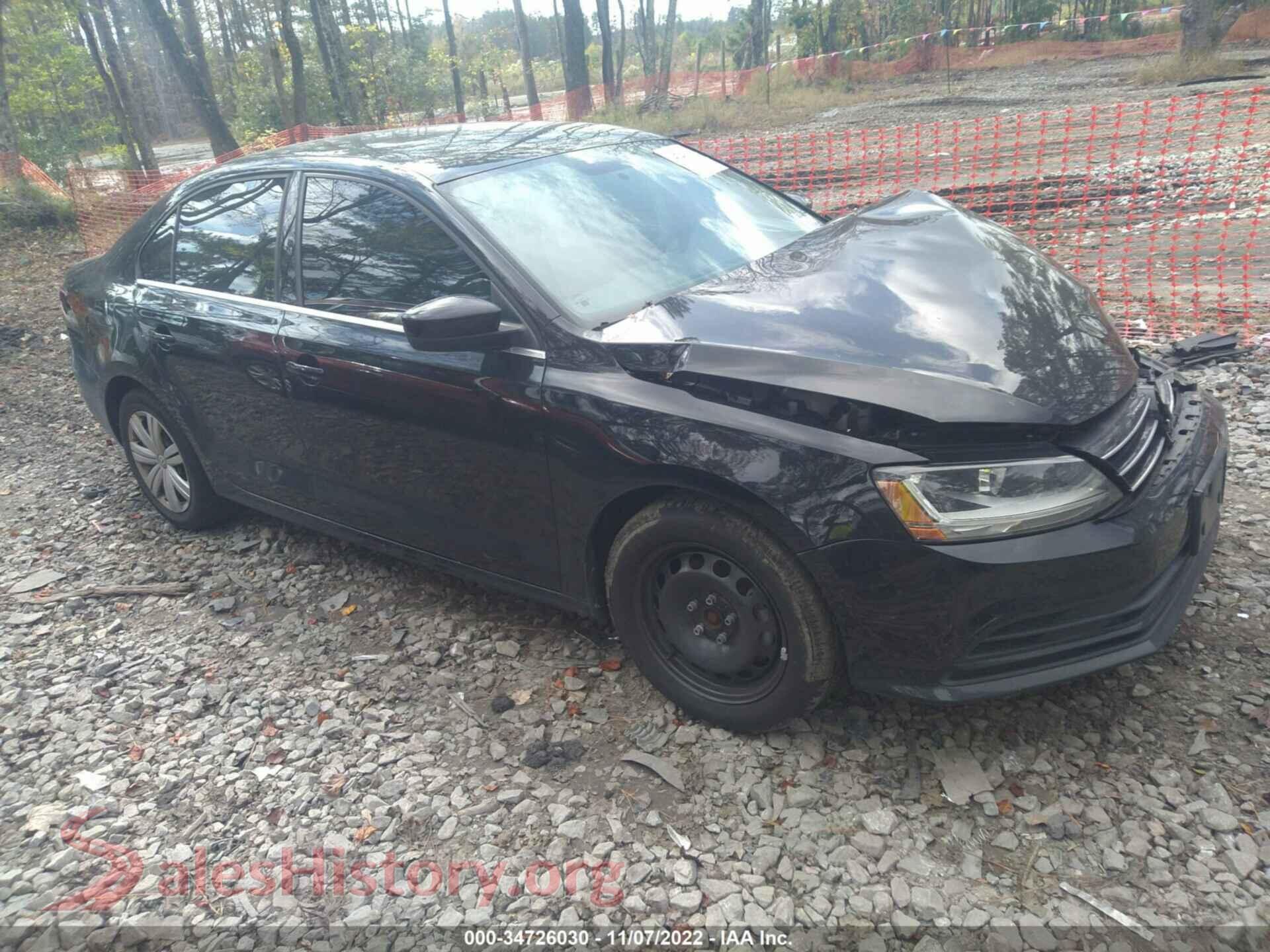 2017 VOLKSWAGEN JETTA — VIN 3VW2B7AJ3HM382419