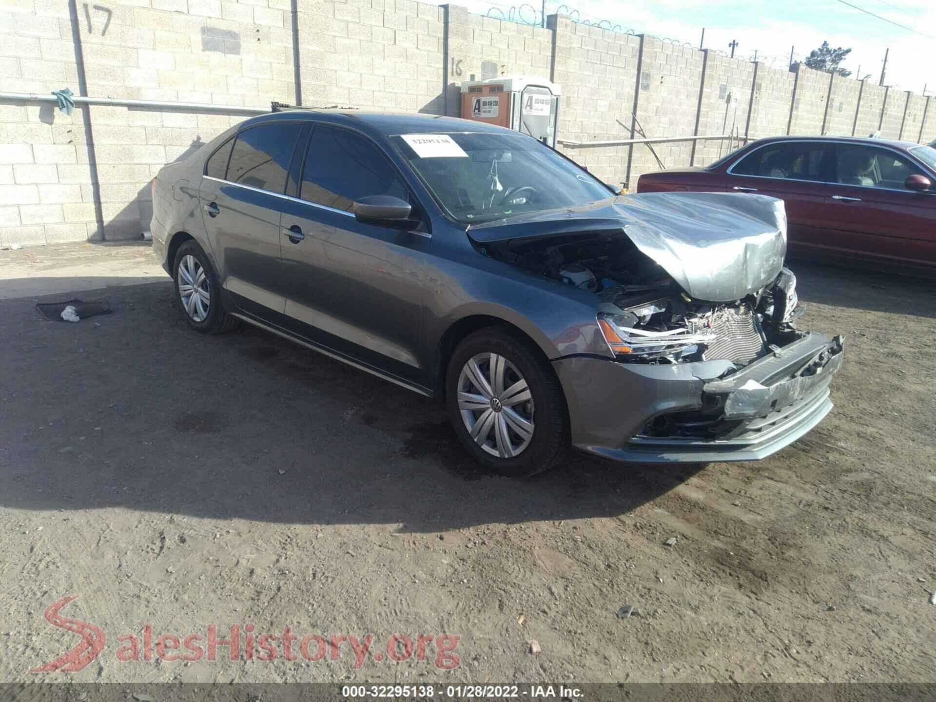 2017 VOLKSWAGEN JETTA — VIN 3VW2B7AJ5HM309908