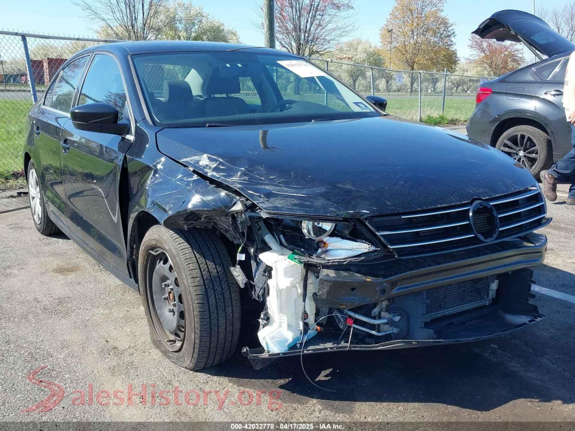 2017 VOLKSWAGEN JETTA — VIN 3VW2B7AJ6HM349334