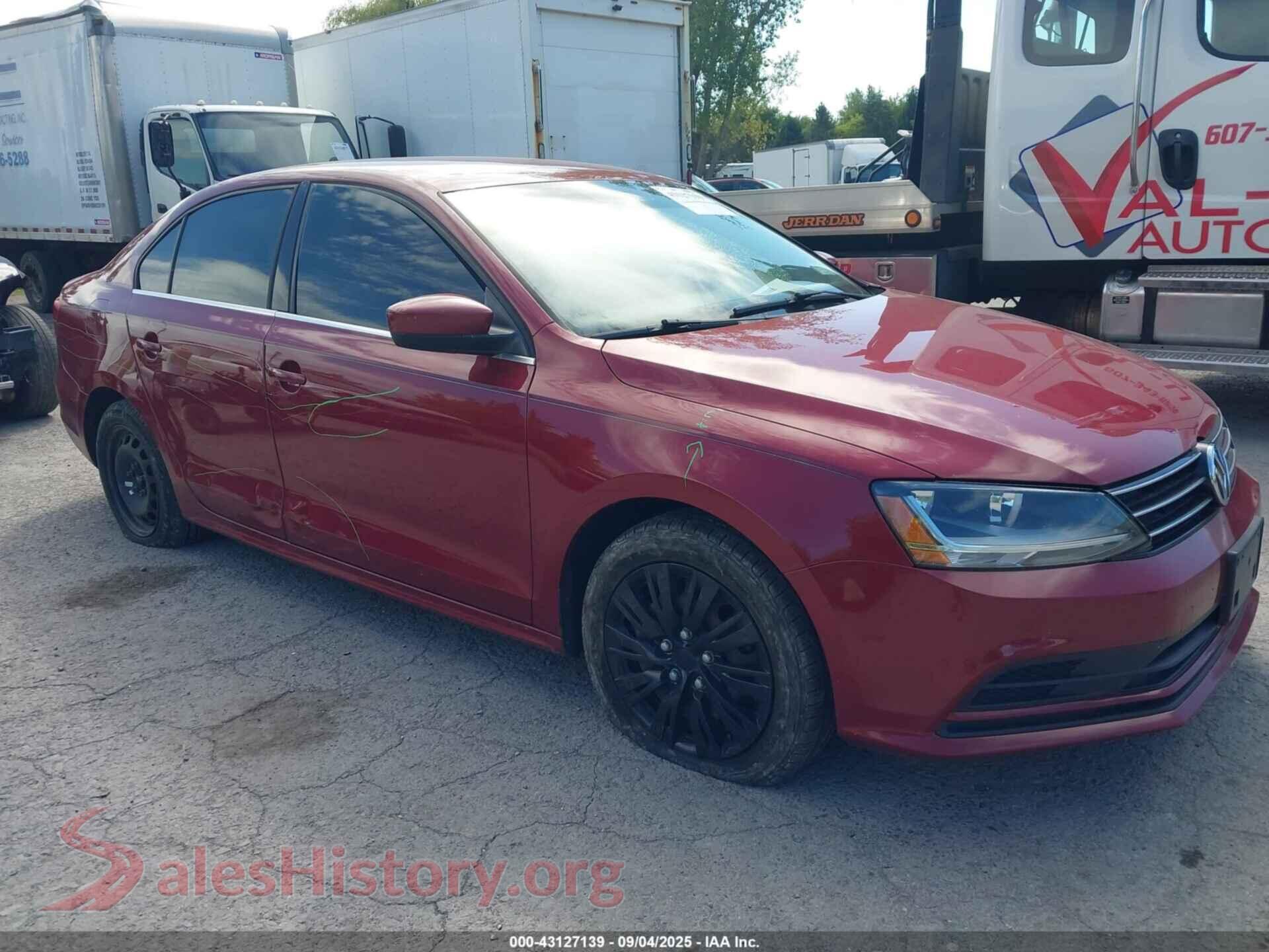 2017 VOLKSWAGEN JETTA — VIN 3VW2B7AJXHM323237