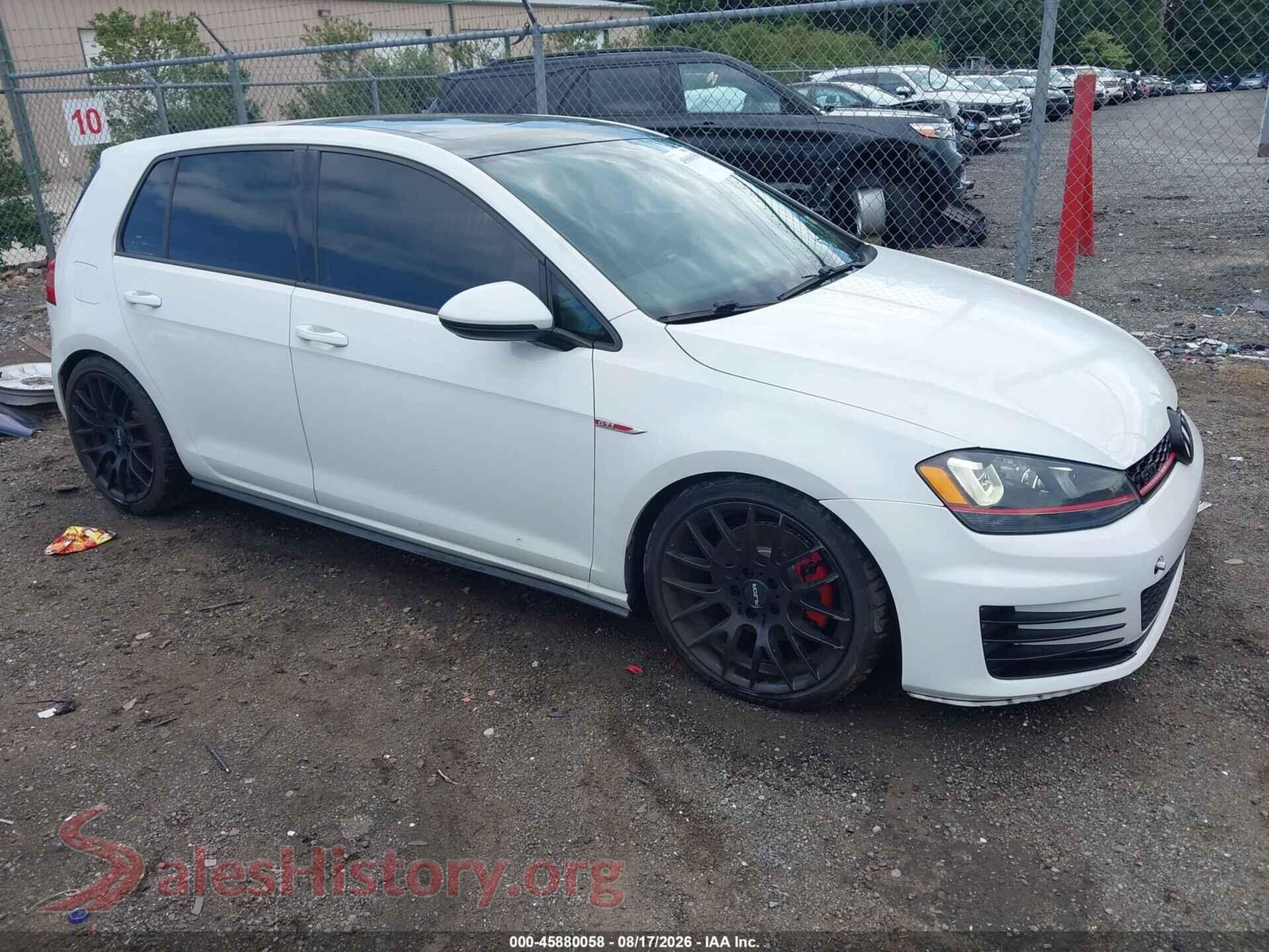 2016 VOLKSWAGEN GOLF GTI — VIN 3VW4T7AU7GM056797