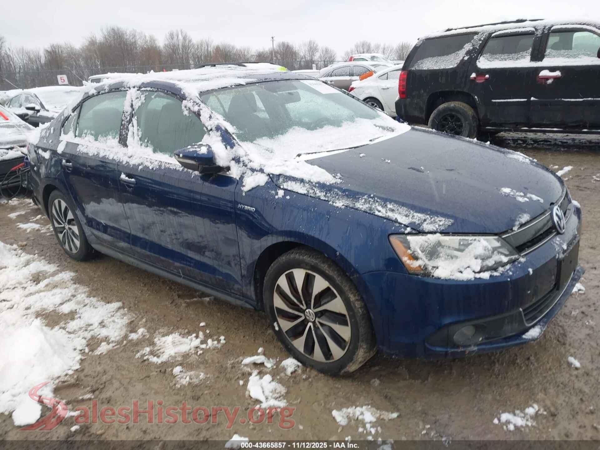 2014 VOLKSWAGEN JETTA HYBRID — VIN 3VW637AJ1EM317465