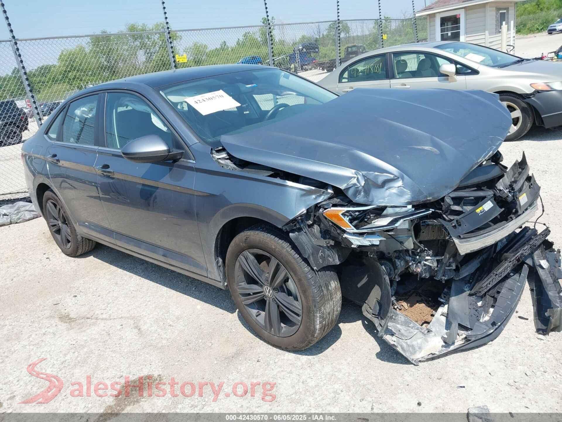 2022 VOLKSWAGEN JETTA — VIN 3VW7M7BU4NM014223