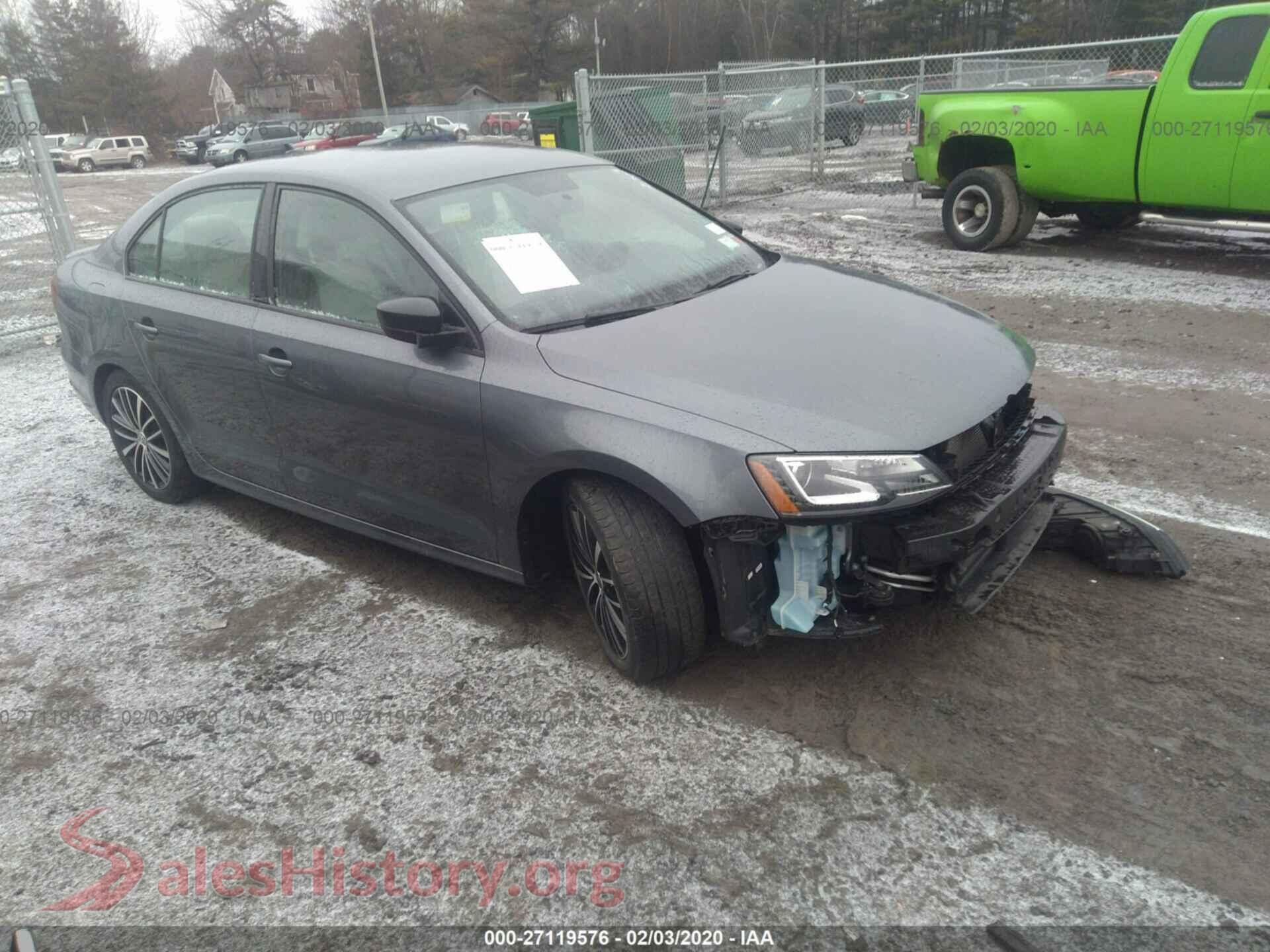 2016 VOLKSWAGEN JETTA — VIN 3VWB17AJ7GM250684