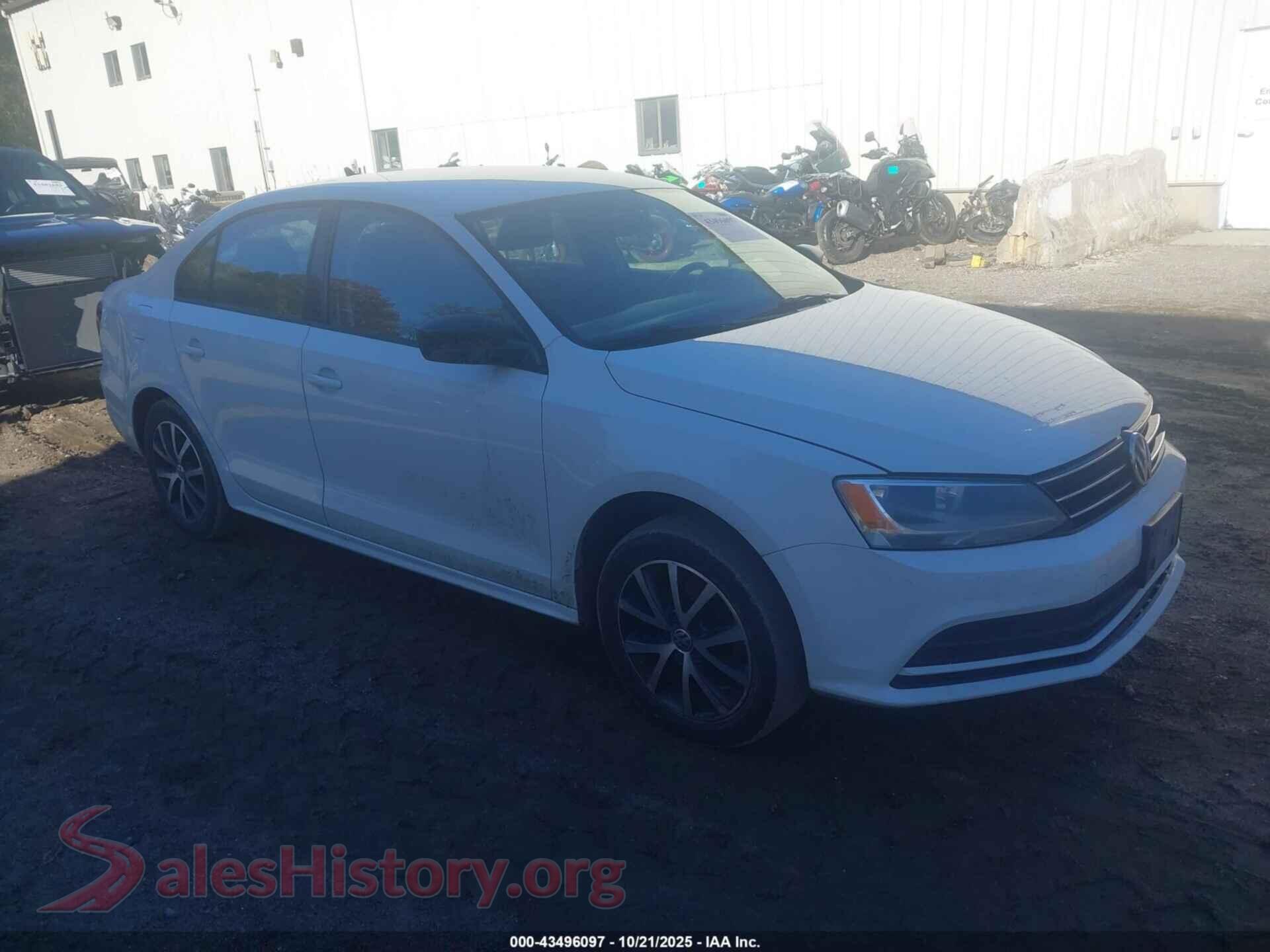 2016 VOLKSWAGEN JETTA — VIN 3VWB67AJ1GM382440