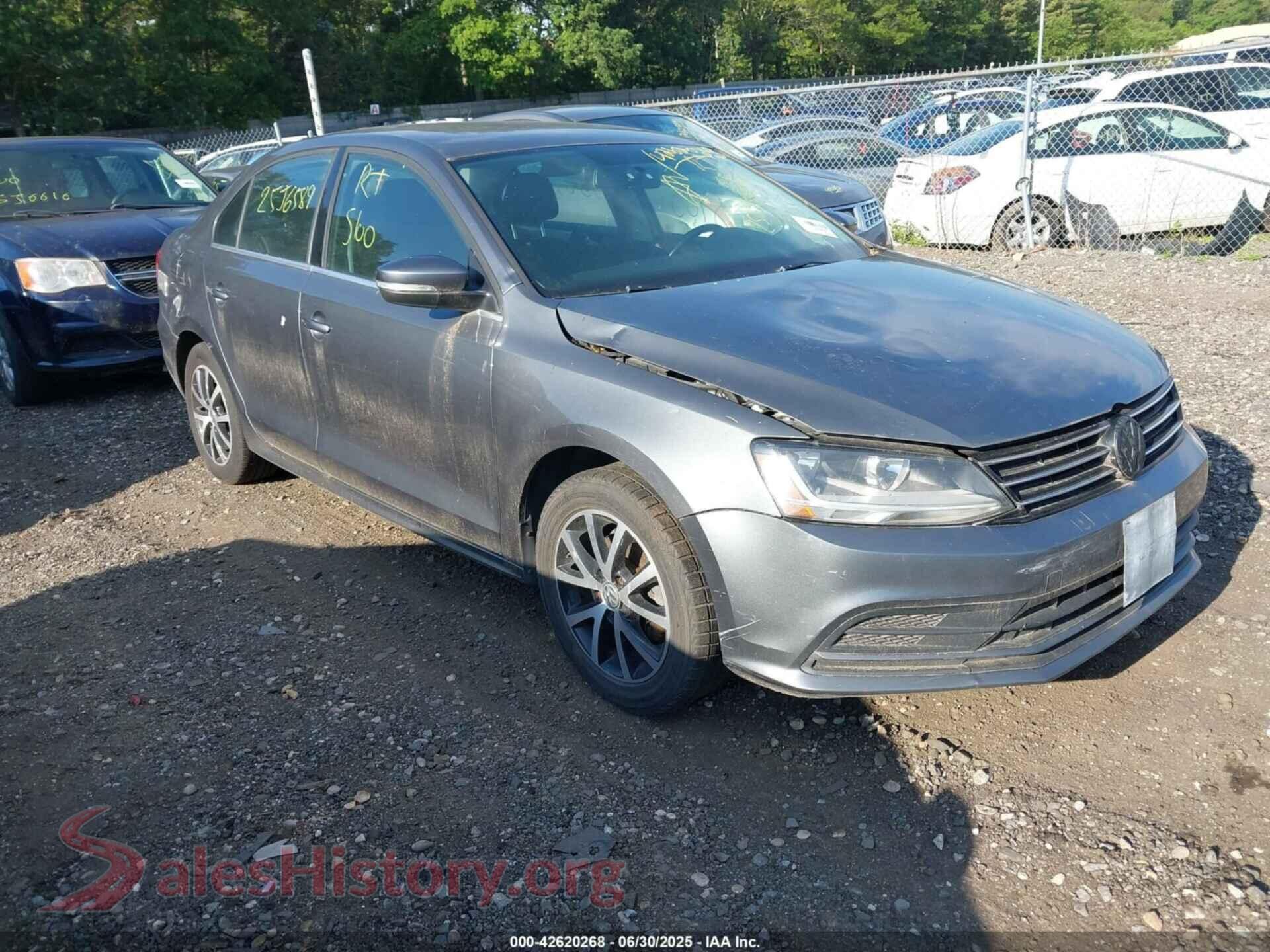 2017 VOLKSWAGEN JETTA — VIN 3VWB67AJ3HM313153