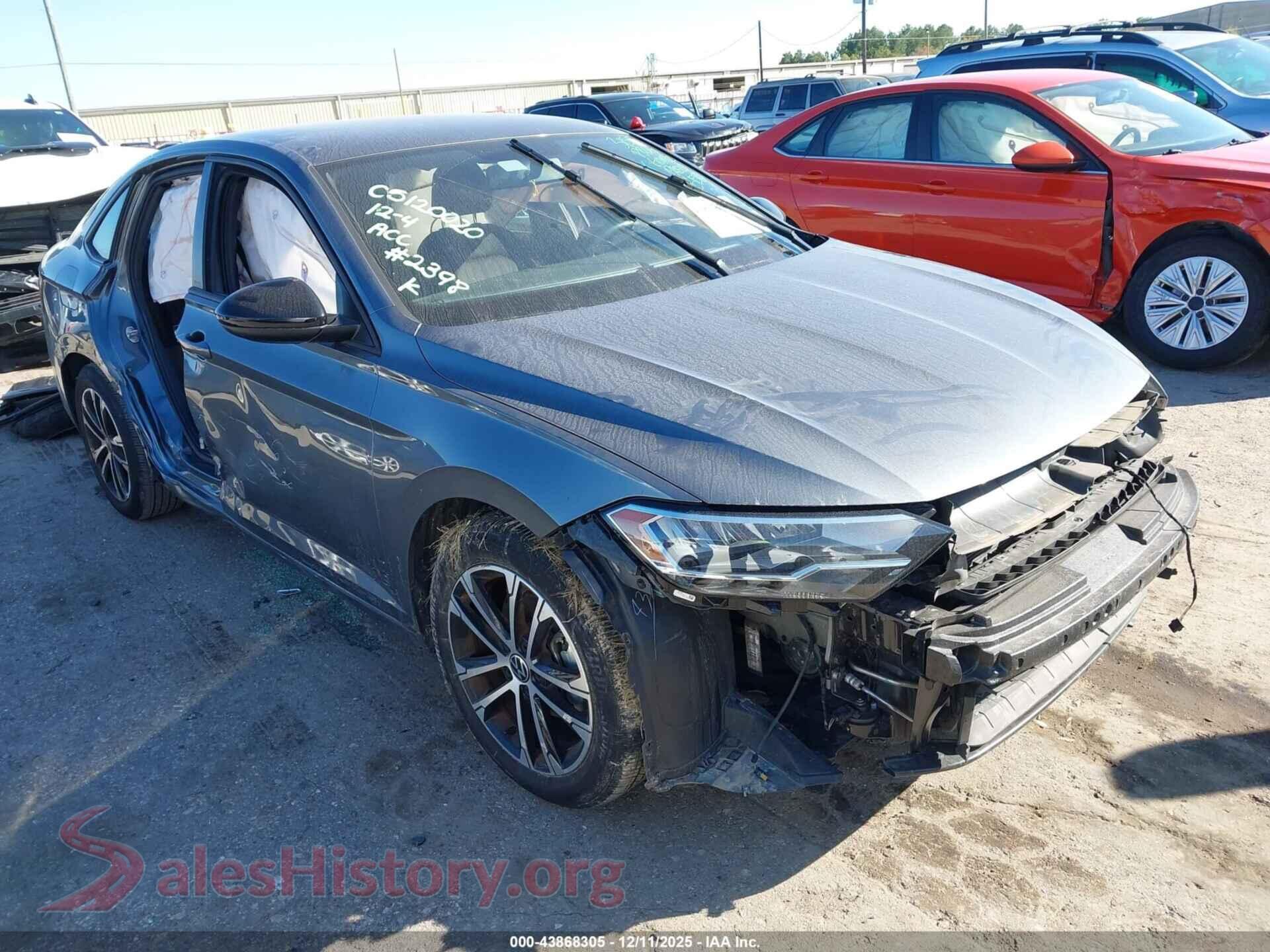 2022 VOLKSWAGEN JETTA — VIN 3VWBM7BUXNM022398