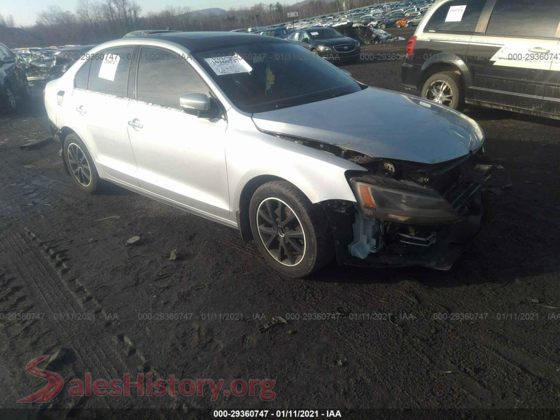 2012 VOLKSWAGEN JETTA SEDAN — VIN 3VWBP7AJ4CM385100
