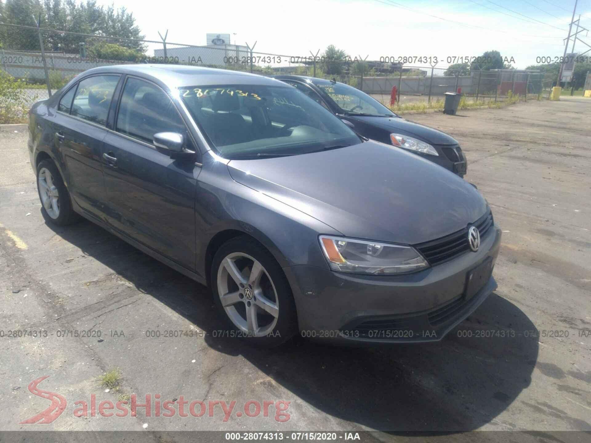 2012 VOLKSWAGEN JETTA SEDAN — VIN 3VWBP7AJ7CM342791