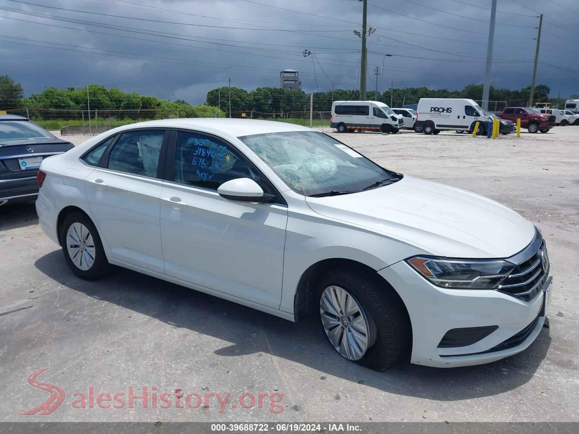 2019 VOLKSWAGEN JETTA — VIN 3VWC57BU2KM172518