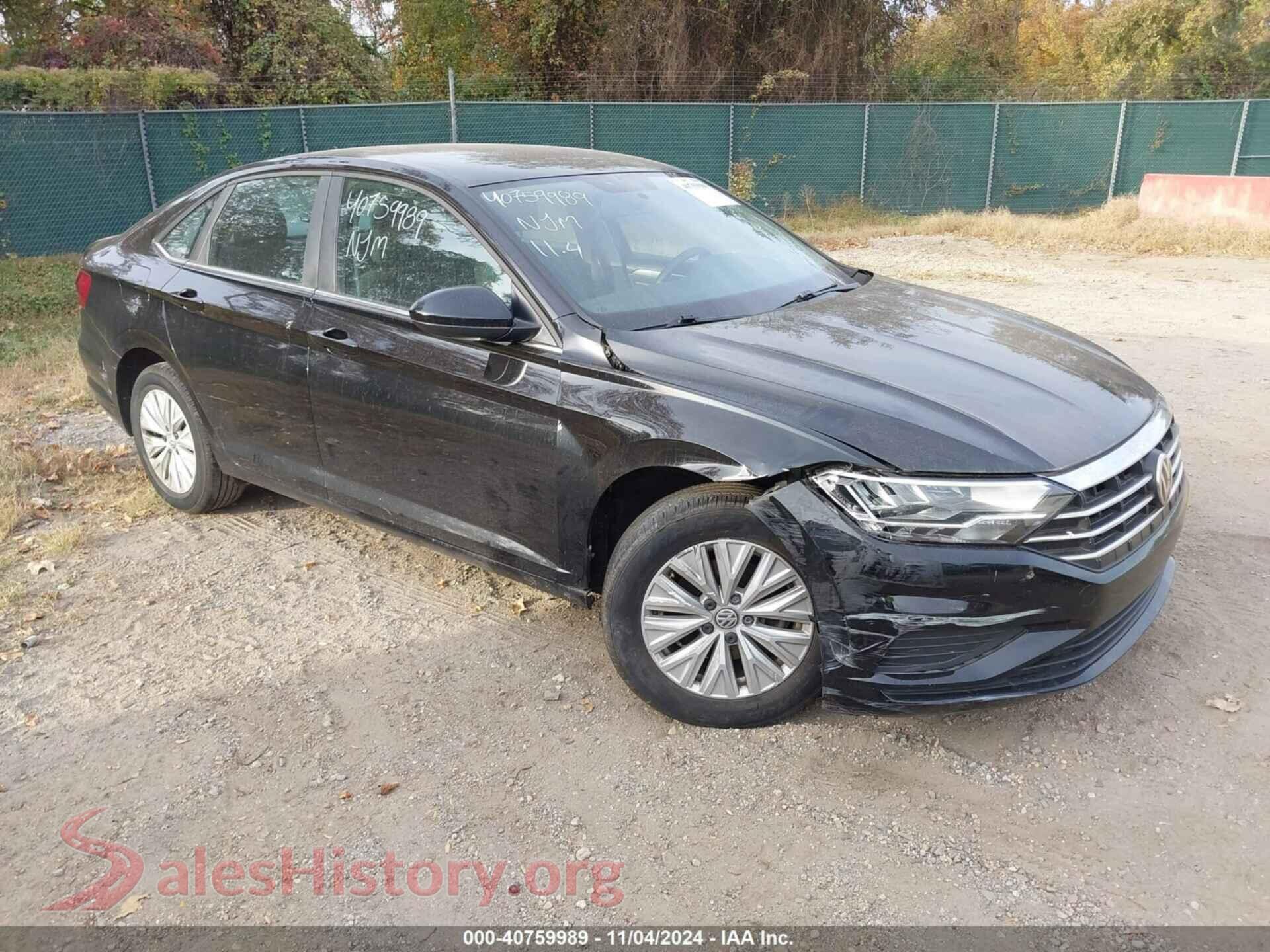 2019 VOLKSWAGEN JETTA — VIN 3VWC57BU7KM258066