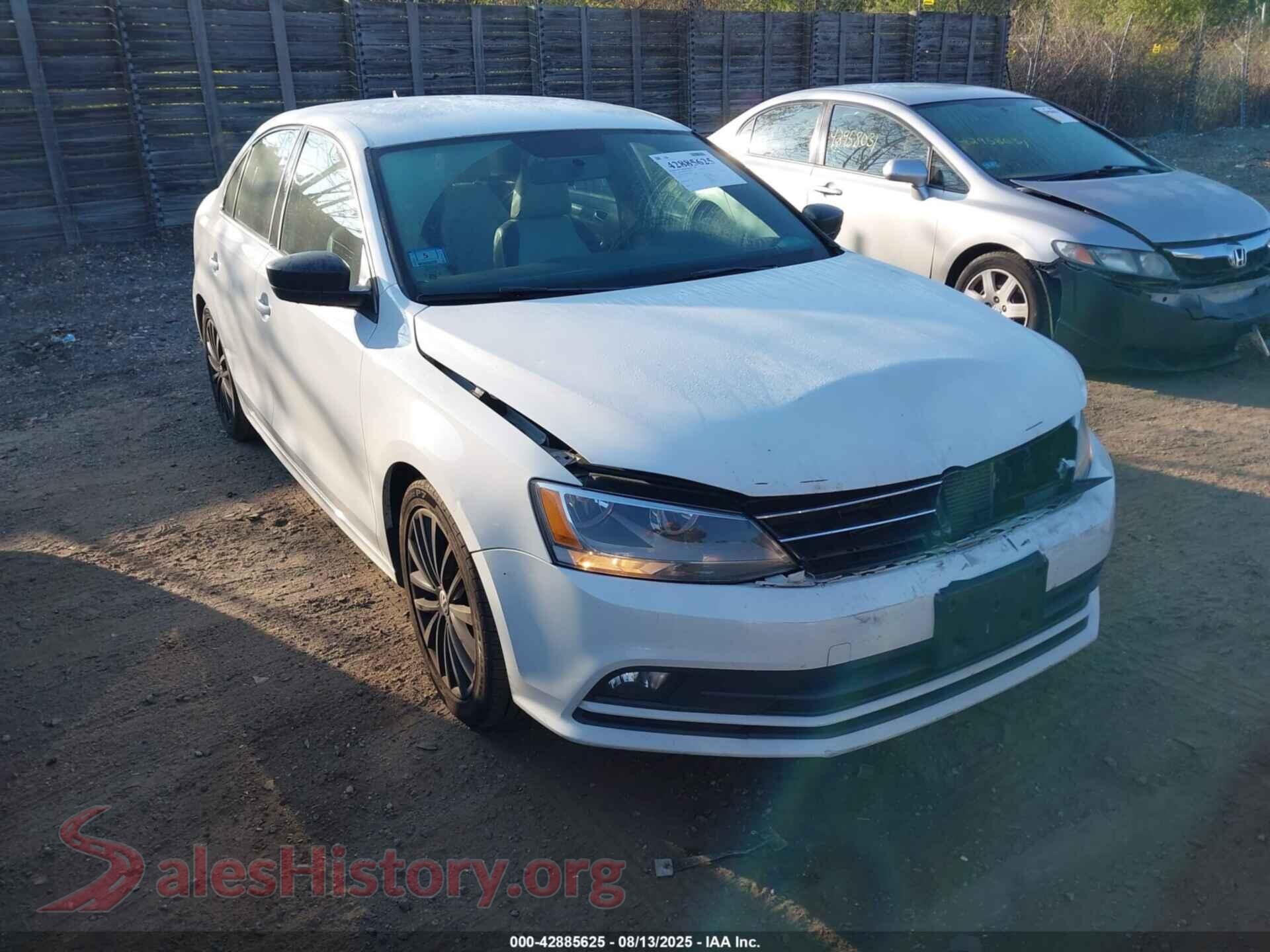 2016 VOLKSWAGEN JETTA — VIN 3VWD17AJ1GM322259