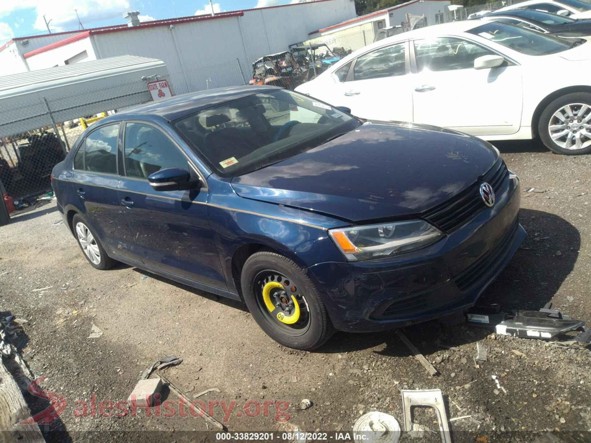 2014 VOLKSWAGEN JETTA SEDAN — VIN 3VWD17AJ6EM406137