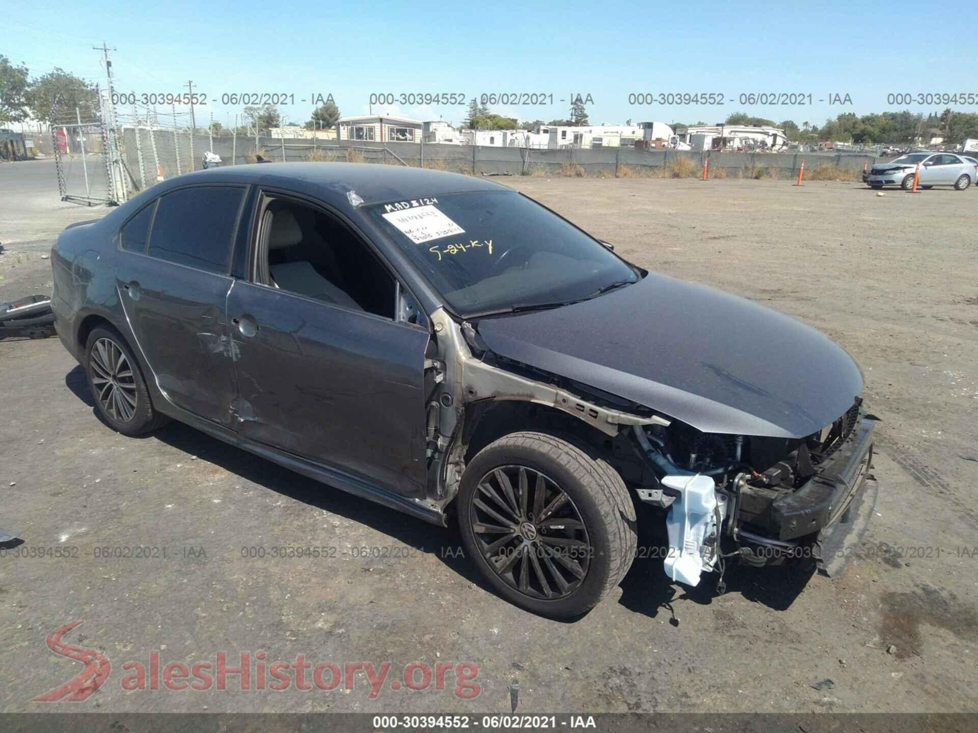 2016 VOLKSWAGEN JETTA SEDAN — VIN 3VWD17AJ6GM229768