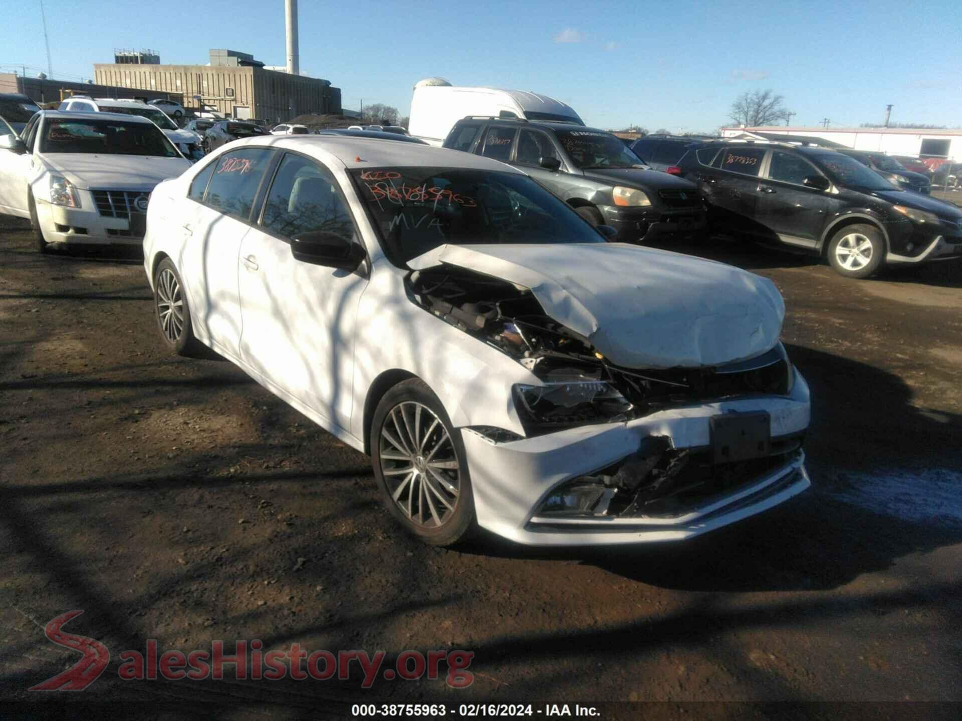 2016 VOLKSWAGEN JETTA — VIN 3VWD17AJ7GM342578