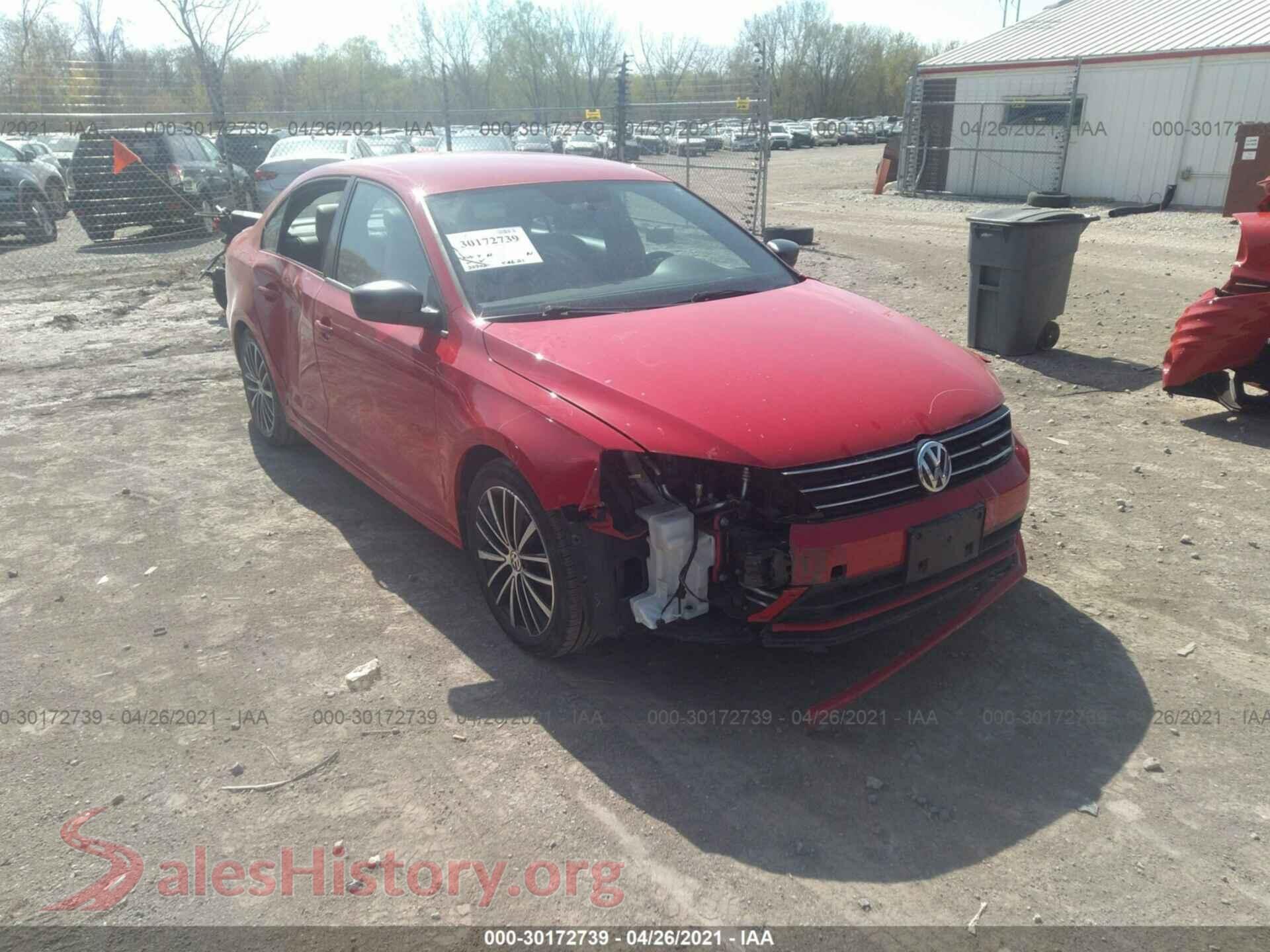 2016 VOLKSWAGEN JETTA SEDAN — VIN 3VWD17AJ8GM277899