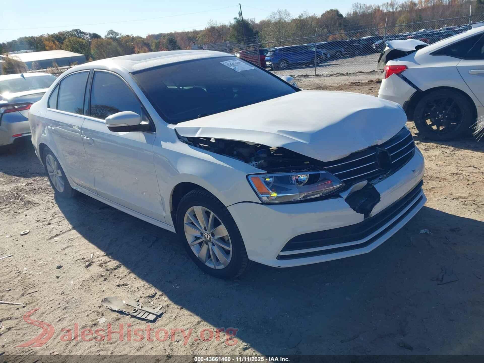 2016 VOLKSWAGEN JETTA — VIN 3VWD67AJ2GM232622