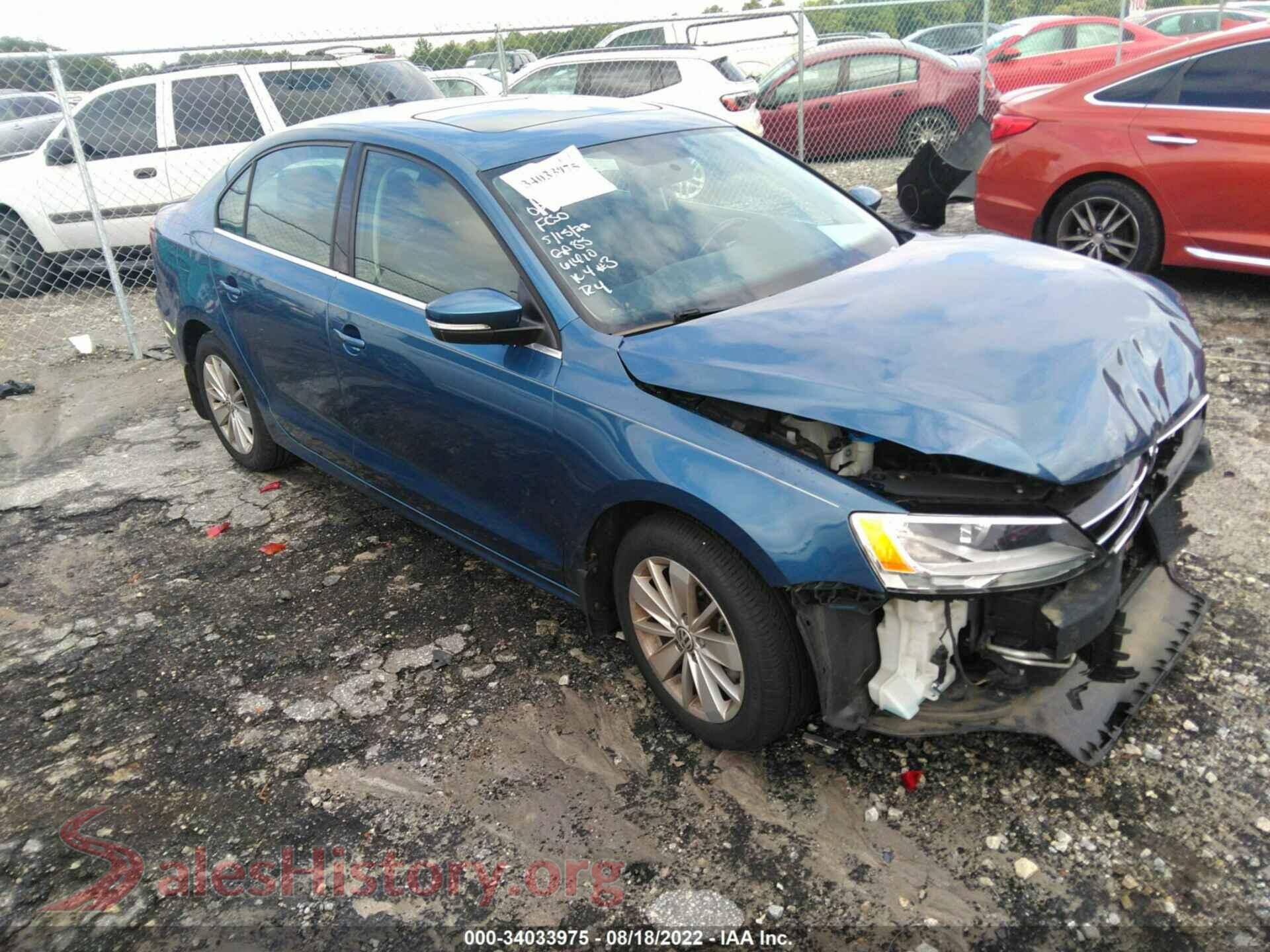 2016 VOLKSWAGEN JETTA SEDAN — VIN 3VWD67AJ6GM320234