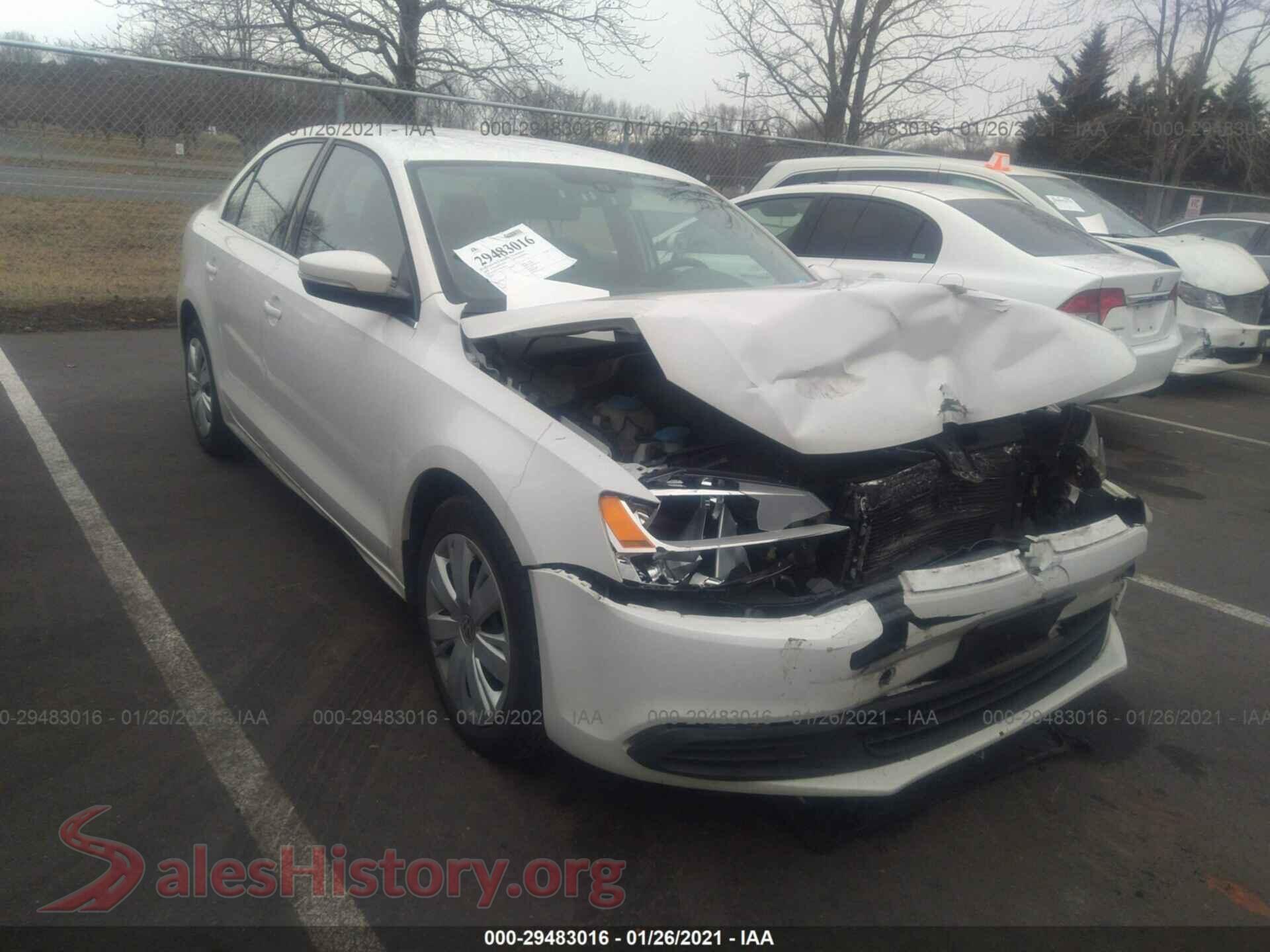 2013 VOLKSWAGEN JETTA SEDAN — VIN 3VWDP7AJ1DM419312
