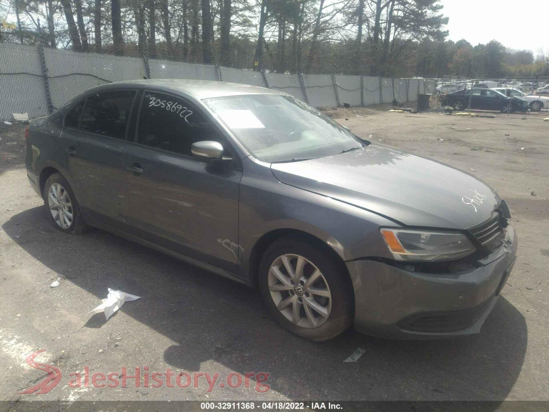2012 VOLKSWAGEN JETTA SEDAN — VIN 3VWDP7AJ2CM311943