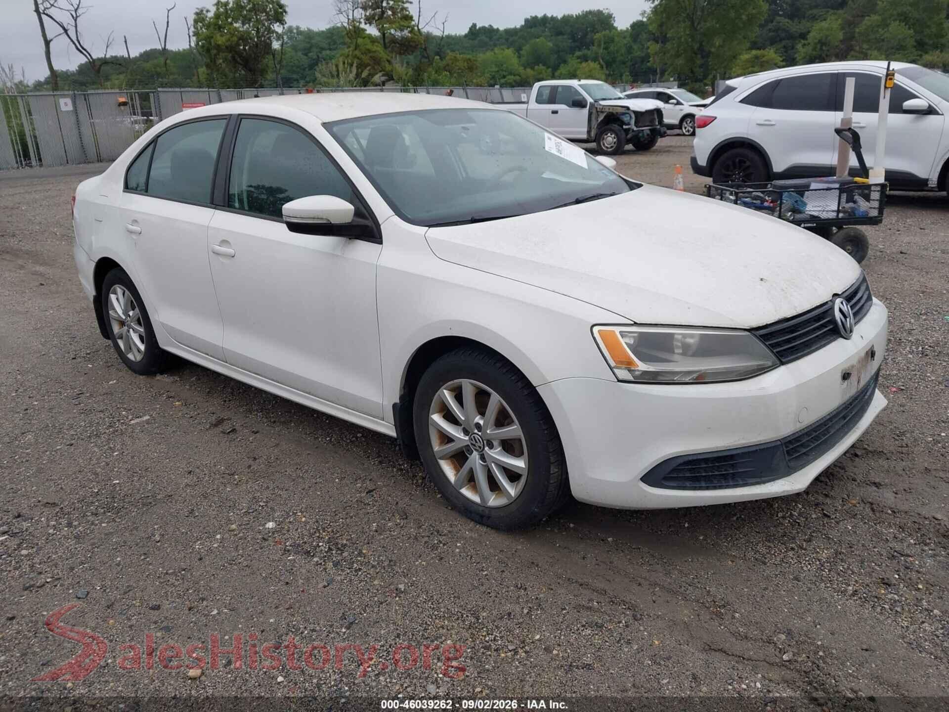 2012 VOLKSWAGEN JETTA — VIN 3VWDP7AJ6CM368484