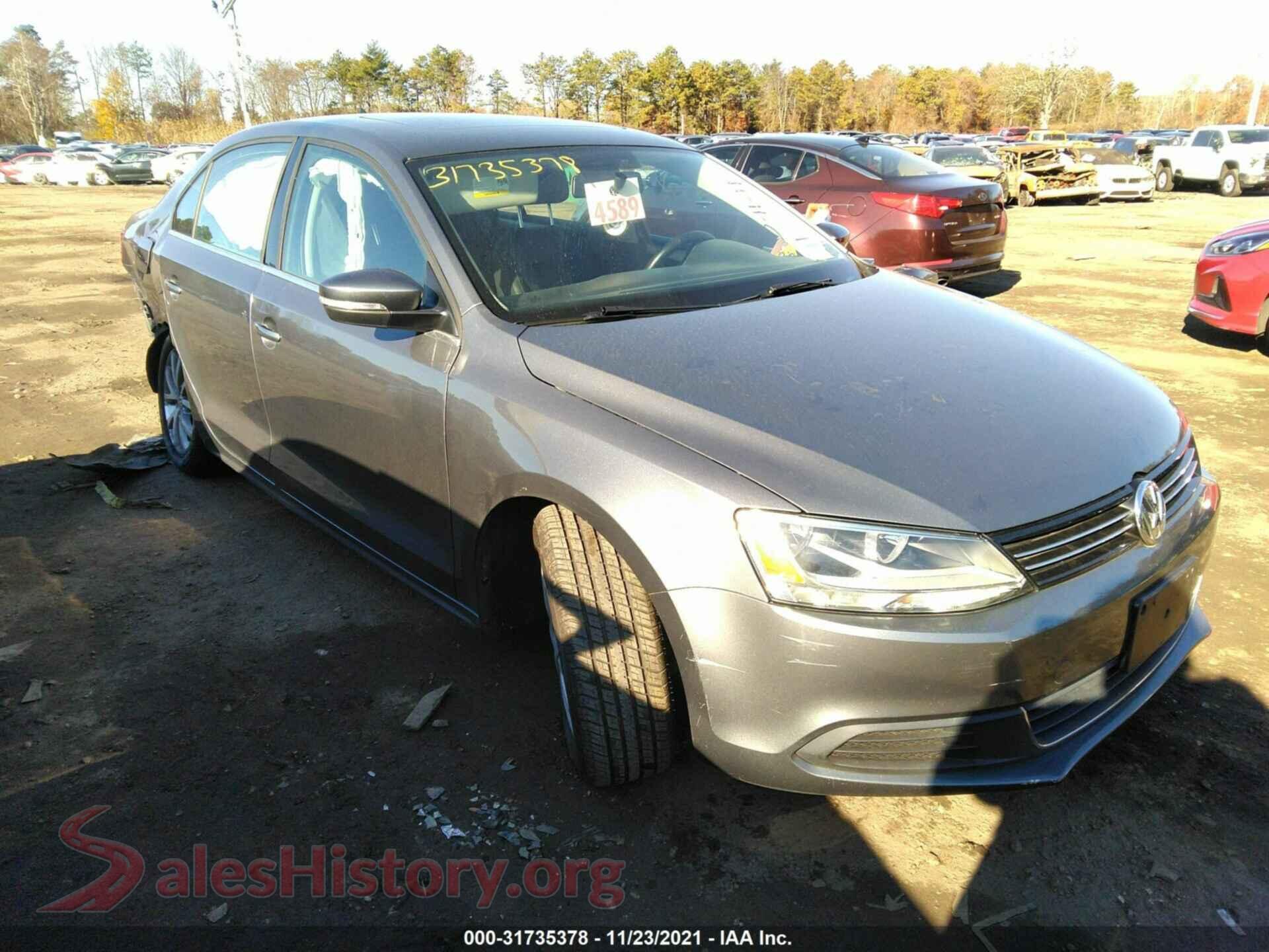 2013 VOLKSWAGEN JETTA SEDAN — VIN 3VWDP7AJ6DM387599