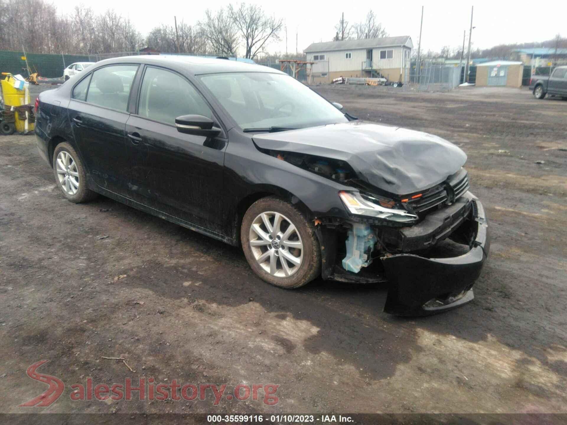 2012 VOLKSWAGEN JETTA SEDAN — VIN 3VWDP7AJ8CM470675