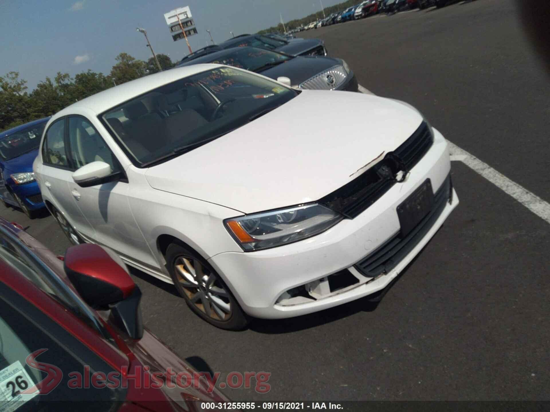 2012 VOLKSWAGEN JETTA SEDAN — VIN 3VWDP7AJ9CM462746
