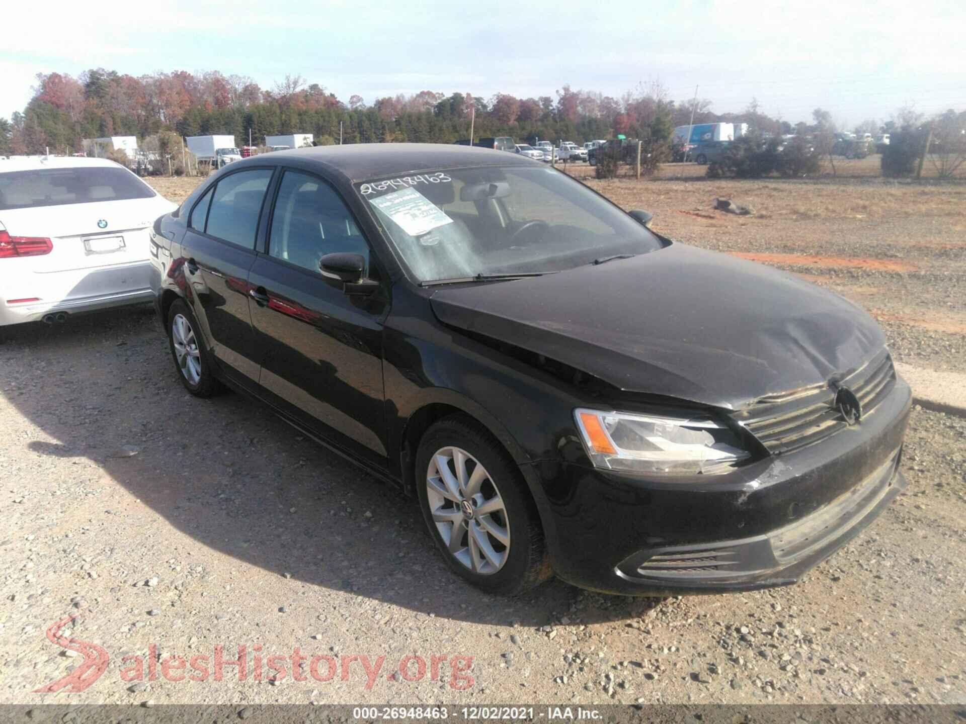 2012 VOLKSWAGEN JETTA SEDAN — VIN 3VWDX7AJ2CM450664