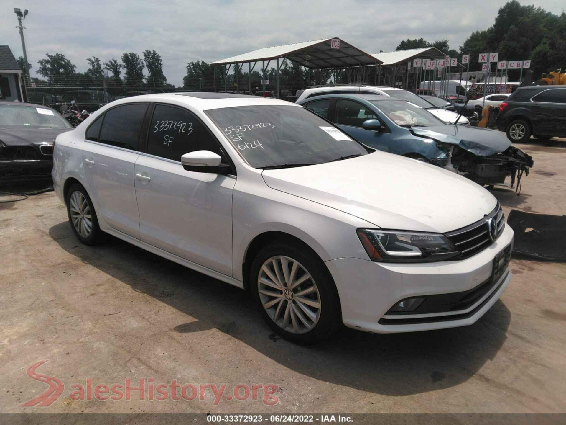 2016 VOLKSWAGEN JETTA SEDAN — VIN 3VWL07AJ3GM412320