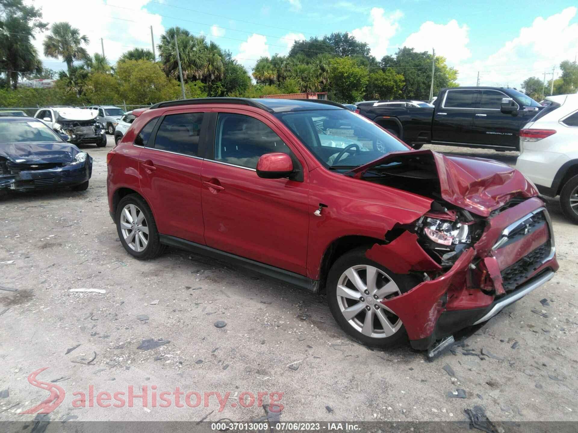2014 MITSUBISHI OUTLANDER SPORT — VIN 4A4AP4AU1EE021144