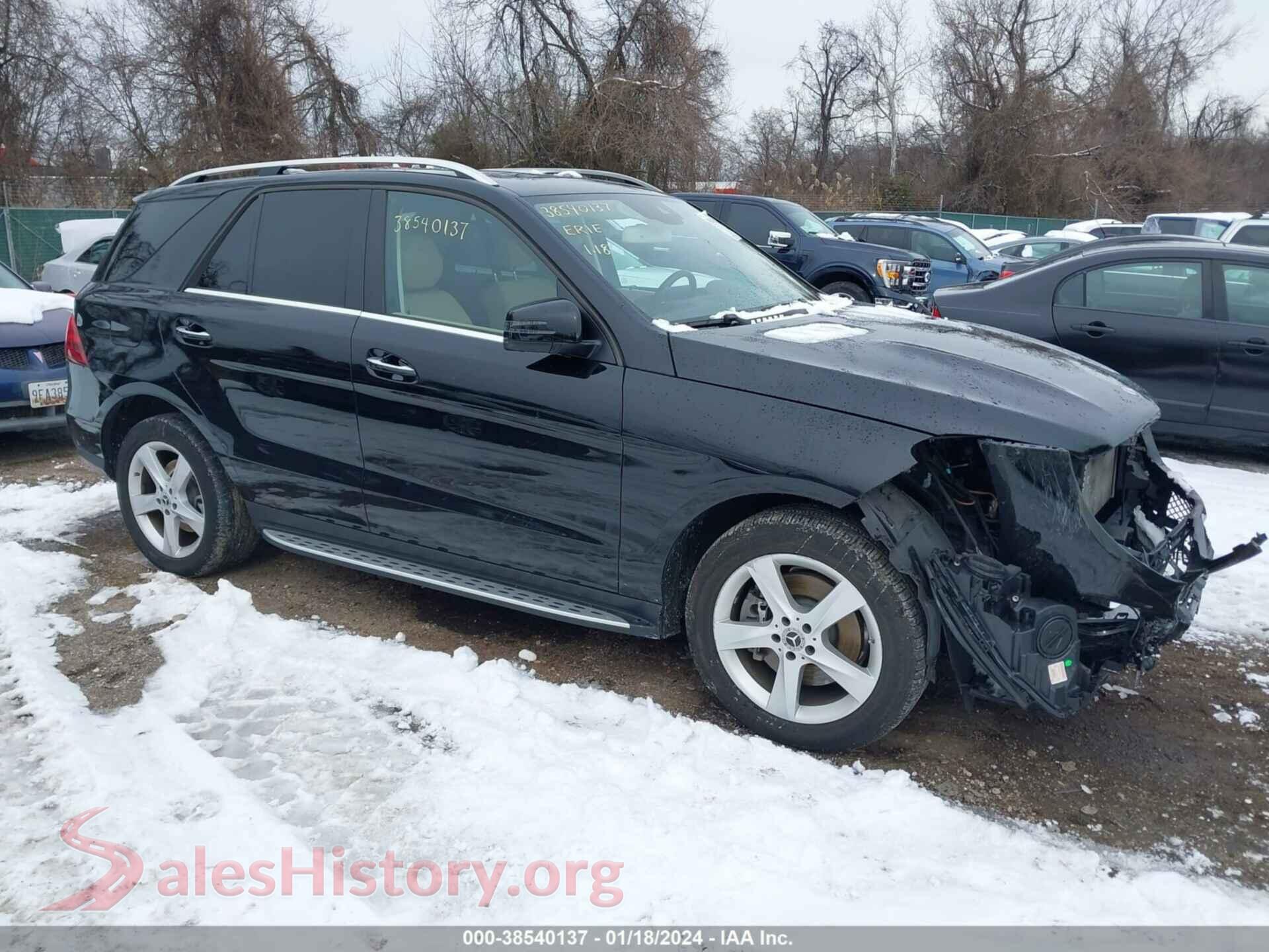 2019 MERCEDES-BENZ GLE 400 — VIN 4JGDA5GB7KB216322