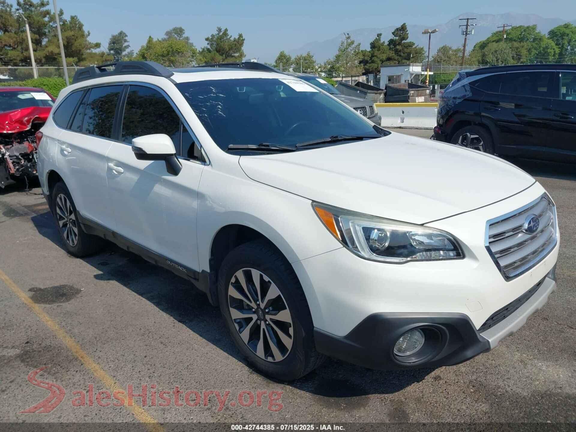 2016 SUBARU OUTBACK — VIN 4S4BSANC0G3326607