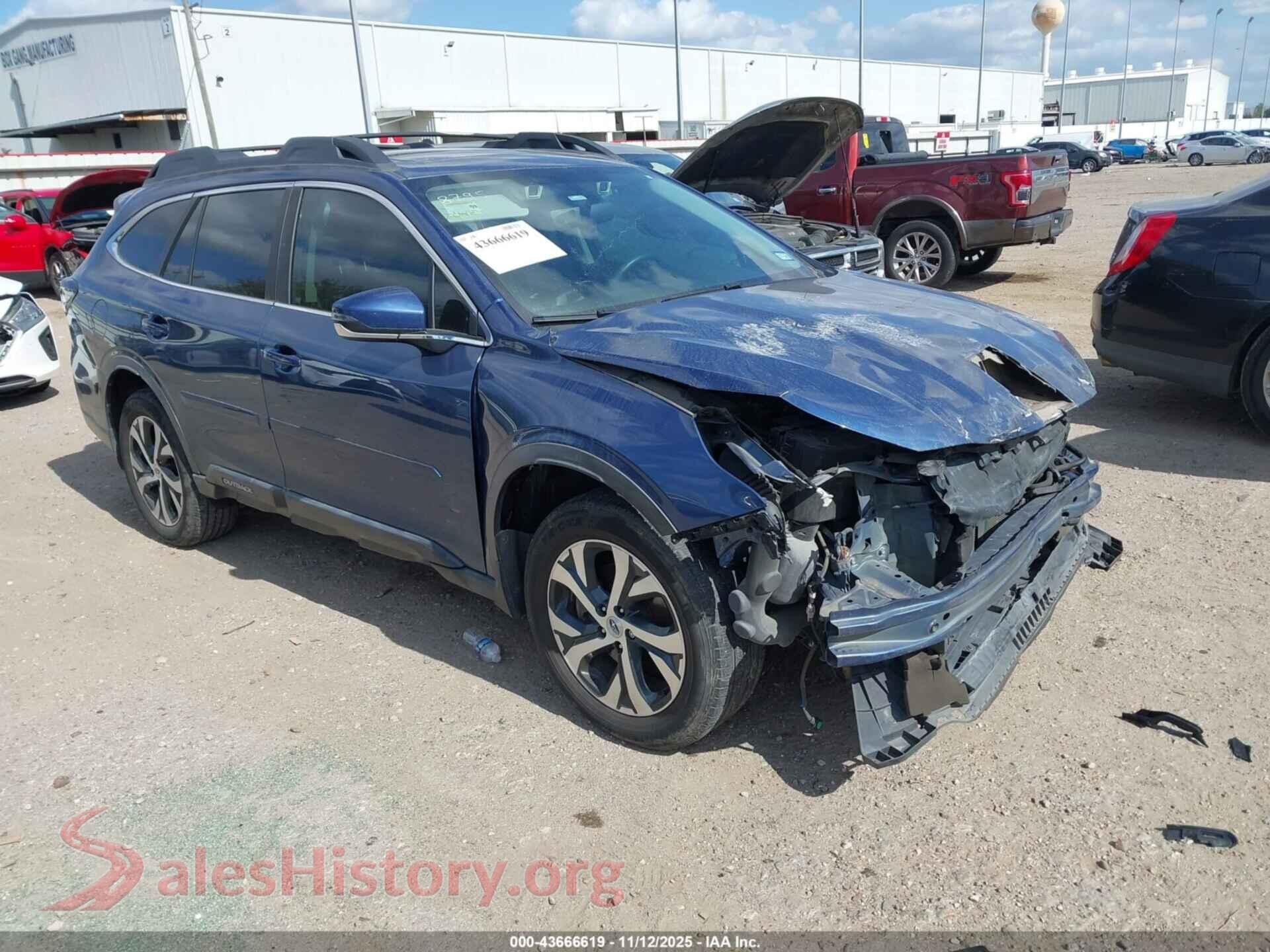 2020 SUBARU OUTBACK — VIN 4S4BTGND7L3228810
