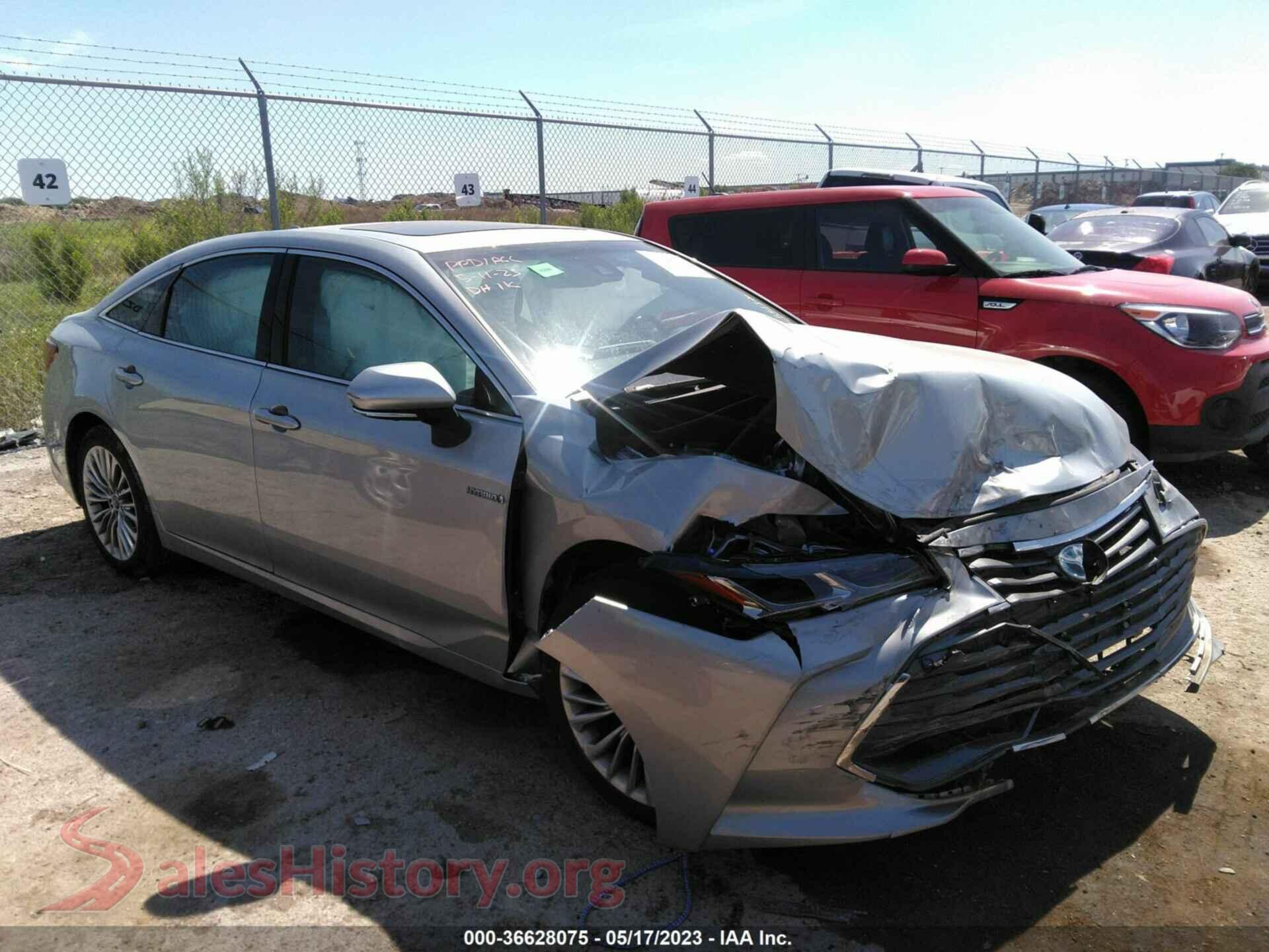 2019 TOYOTA AVALON — VIN 4T1B21FB2KU003099